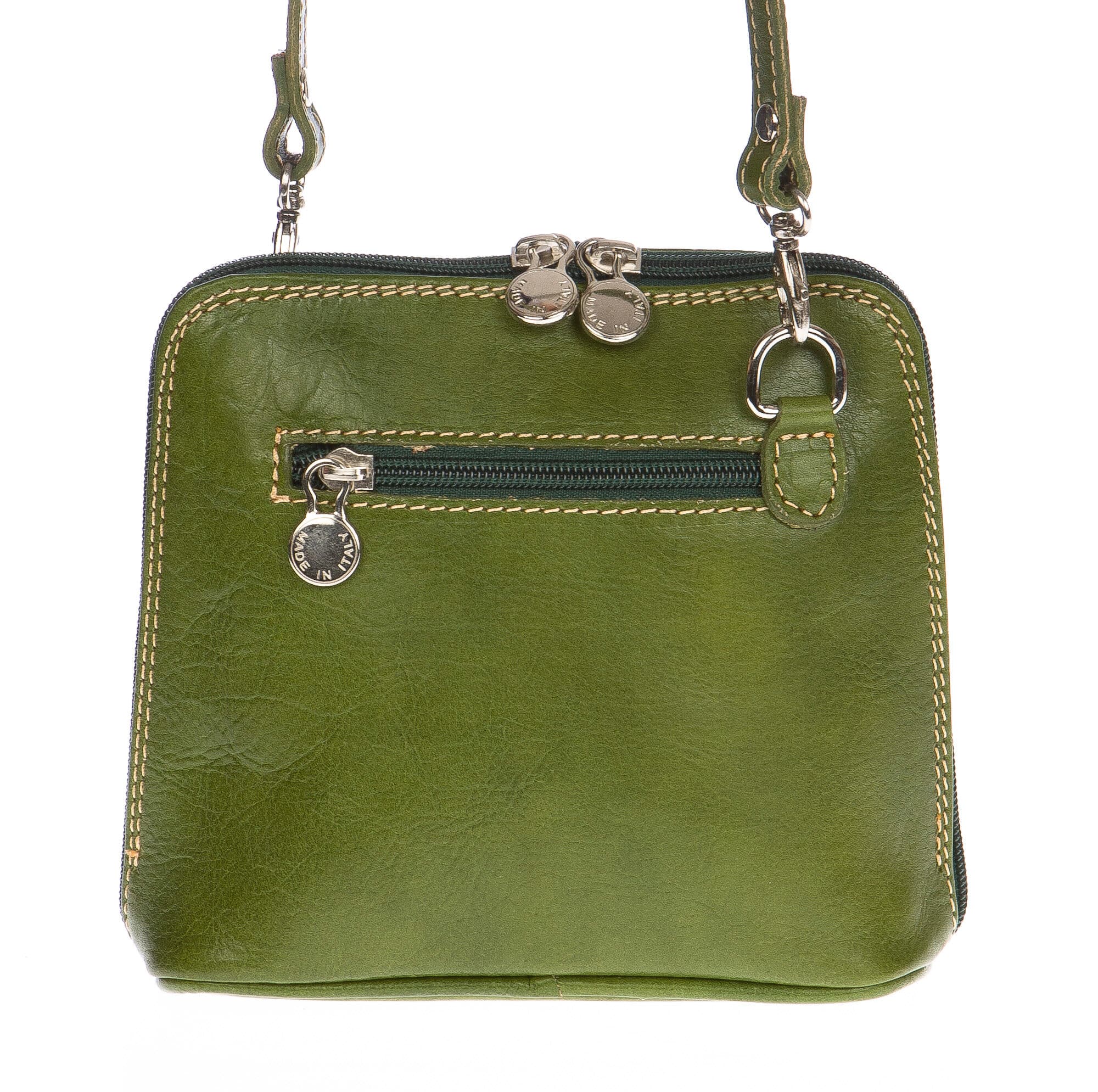 Borsa donna in vera pelle CHIAROSCURO mod. SANDRA colore VERDE Made in Italy (Borsa)