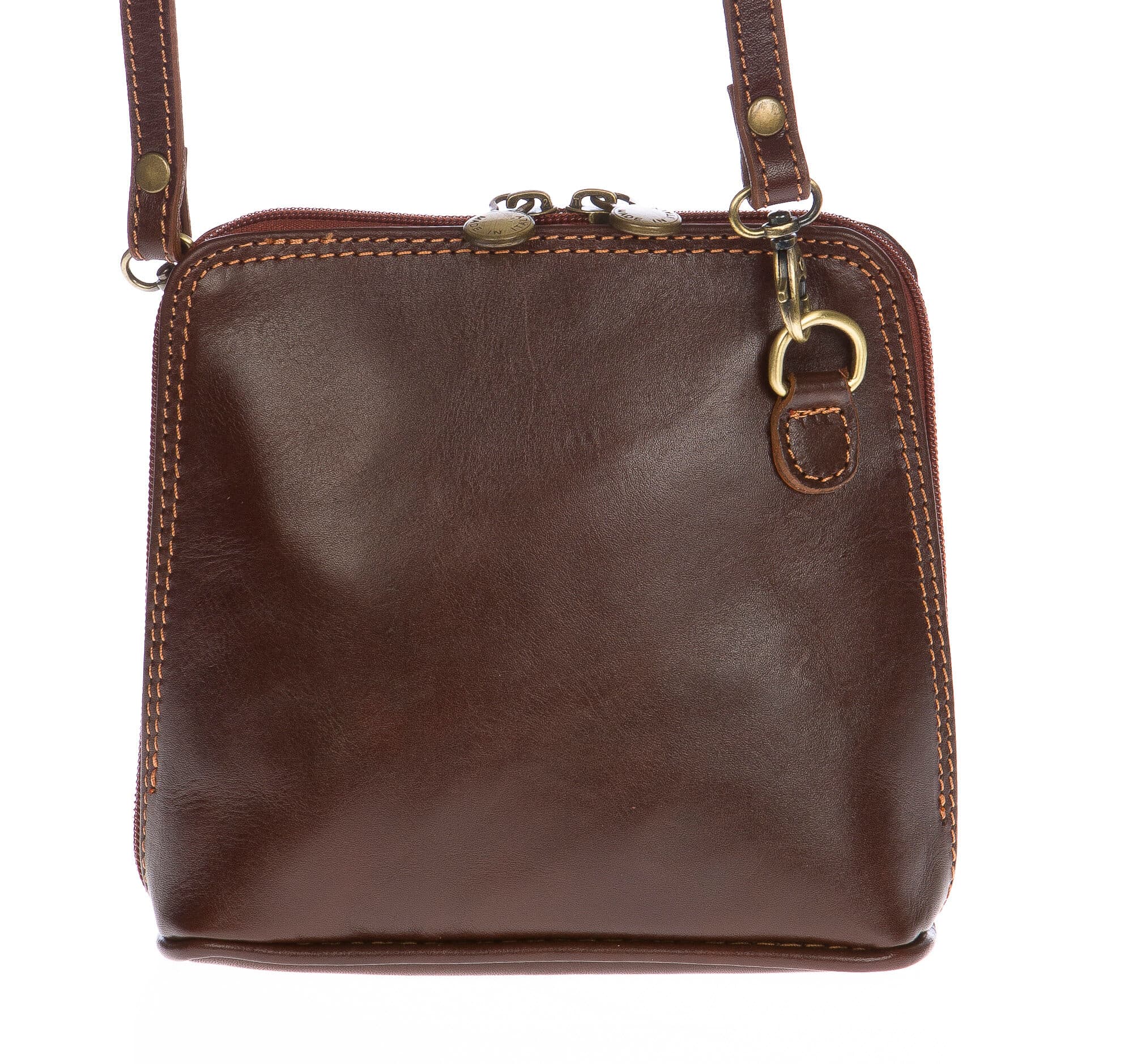 Borsa donna in vera pelle CHIAROSCURO mod. SANDRA colore MARRONE Made in Italy (Borsa)