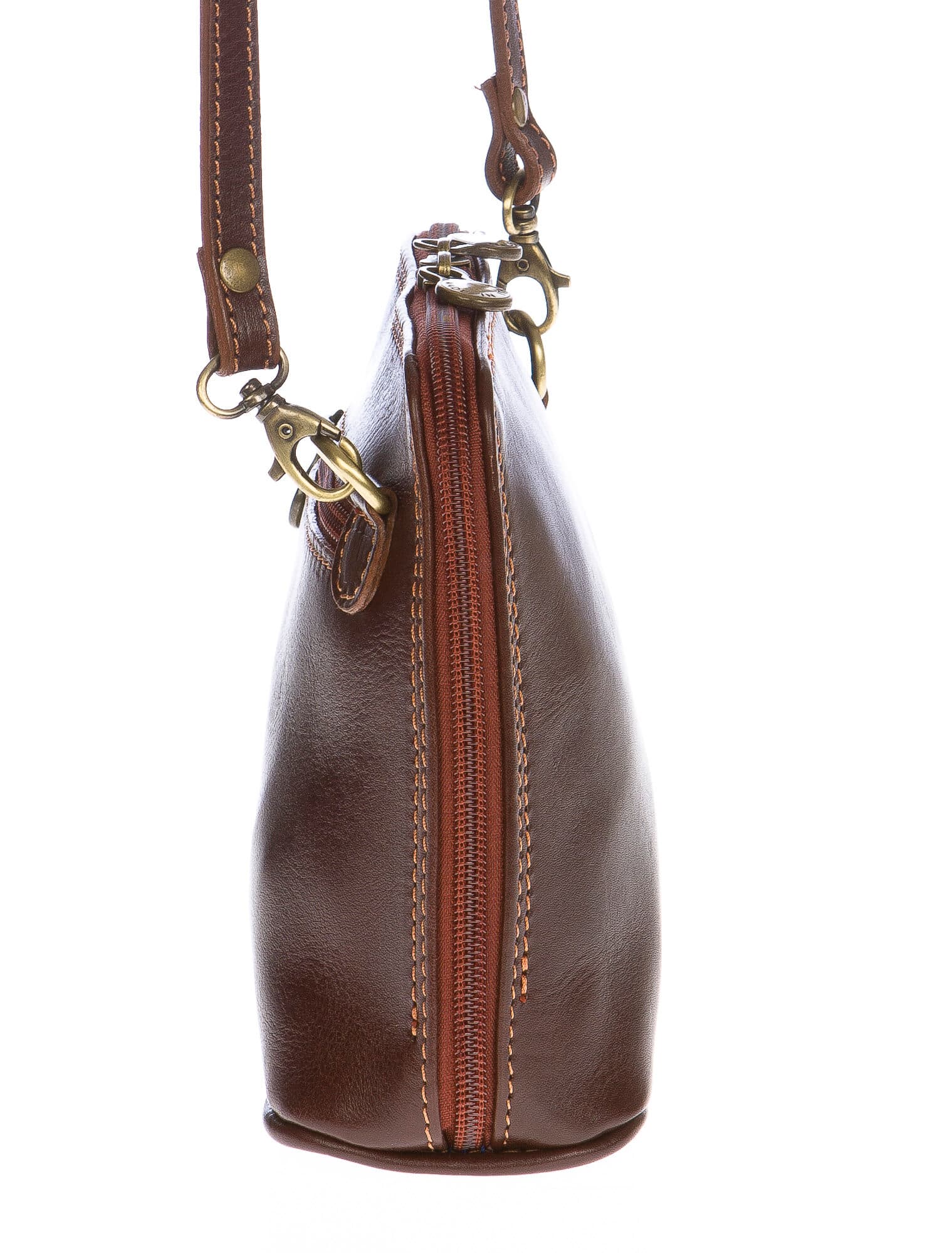 Borsa donna in vera pelle CHIAROSCURO mod. SANDRA colore MARRONE Made in Italy (Borsa)