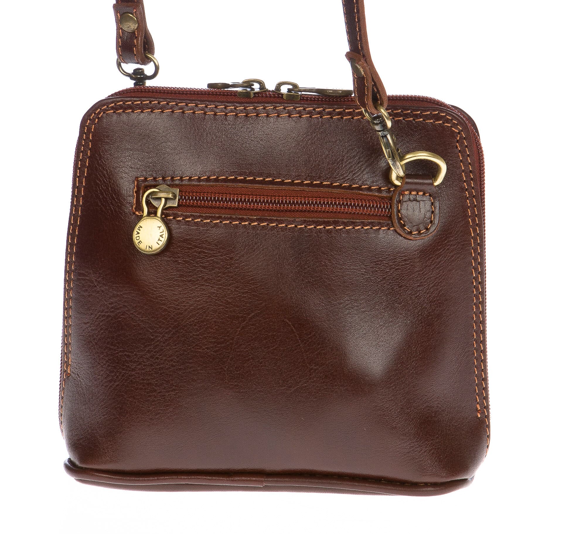 Borsa donna in vera pelle CHIAROSCURO mod. SANDRA colore MARRONE Made in Italy (Borsa)