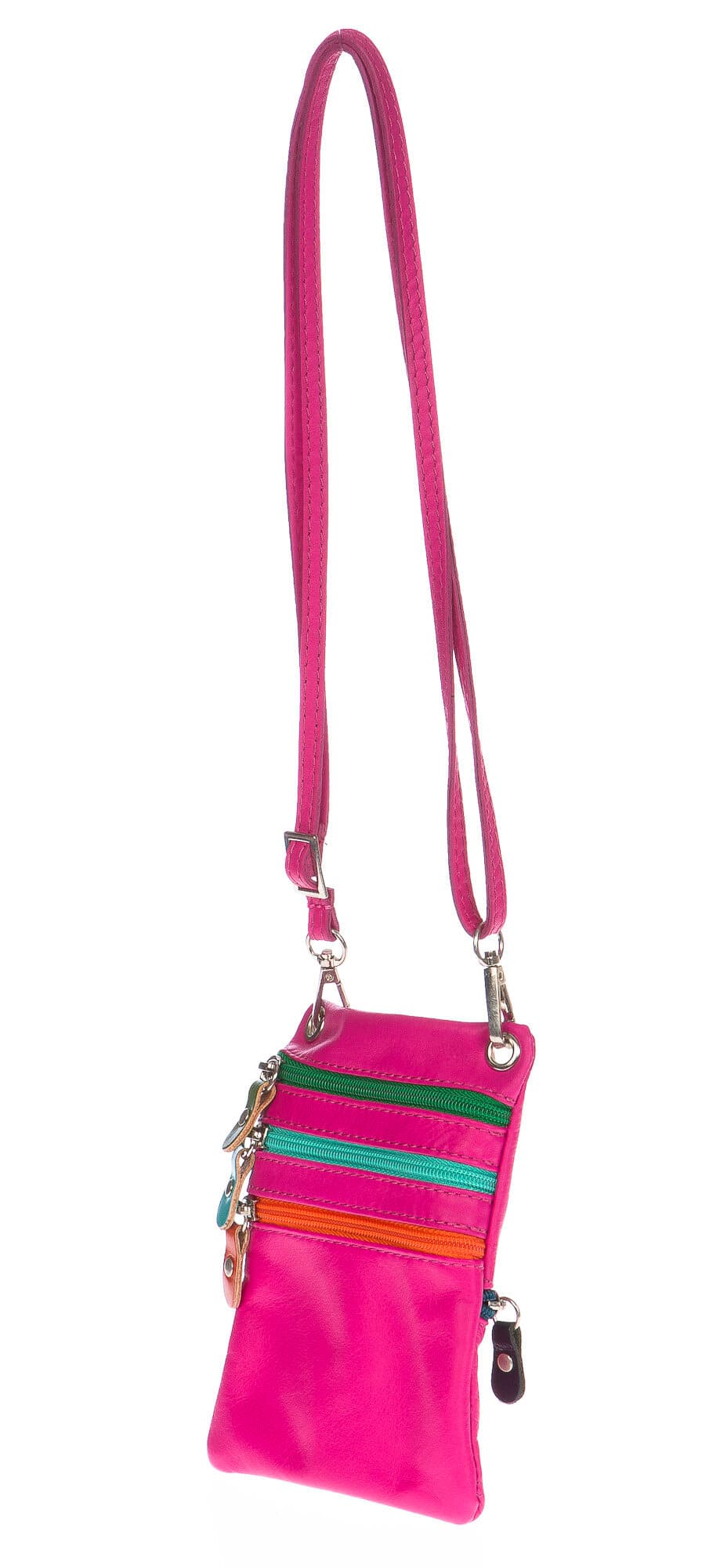 Borsa uomo / donna in vera pelle CHIAROSCURO mod. STEFANIA colore FUCSIA Made in Italy