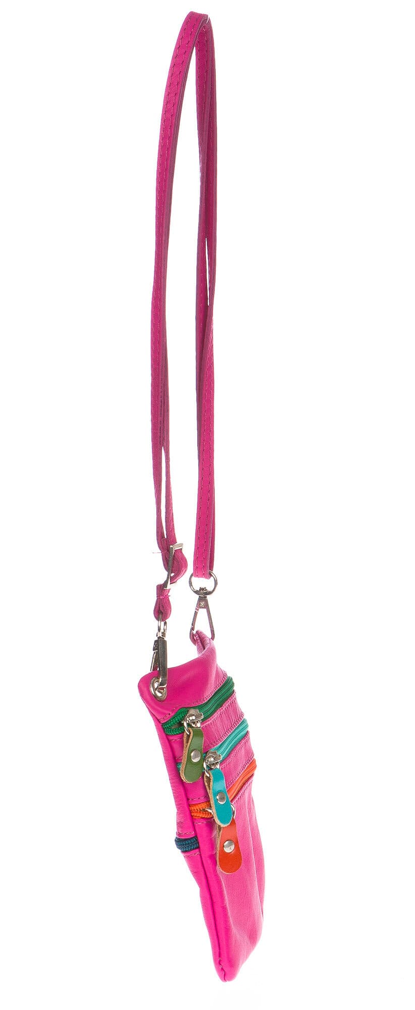 Borsa uomo / donna in vera pelle CHIAROSCURO mod. STEFANIA colore FUCSIA Made in Italy