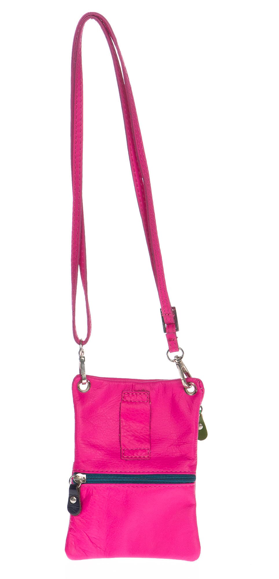 Borsa uomo / donna in vera pelle CHIAROSCURO mod. STEFANIA colore FUCSIA Made in Italy