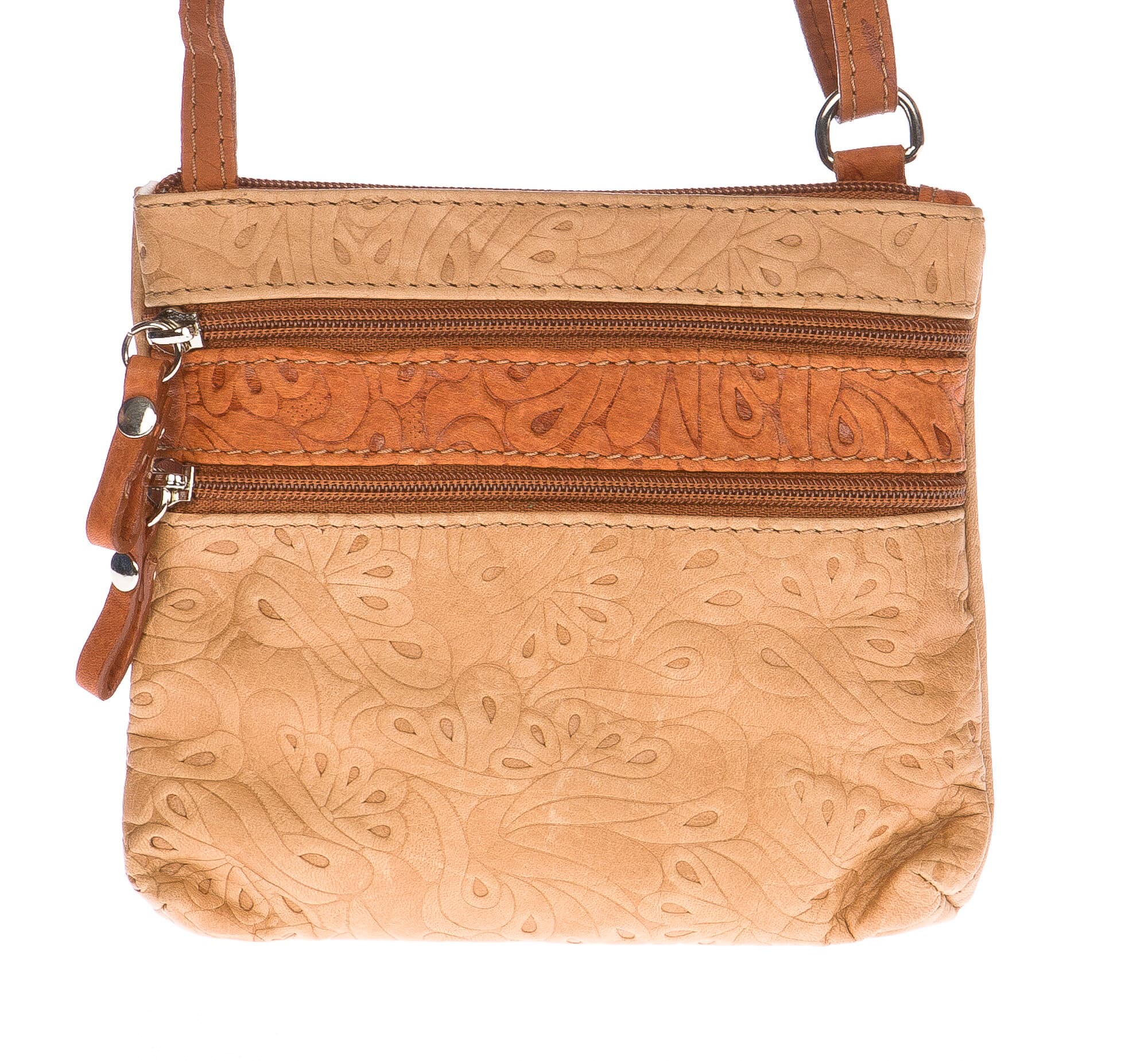 Borsa donna in vera pelle CHIARO SCURO mod. SABINA colore BEIGE Made in Italy