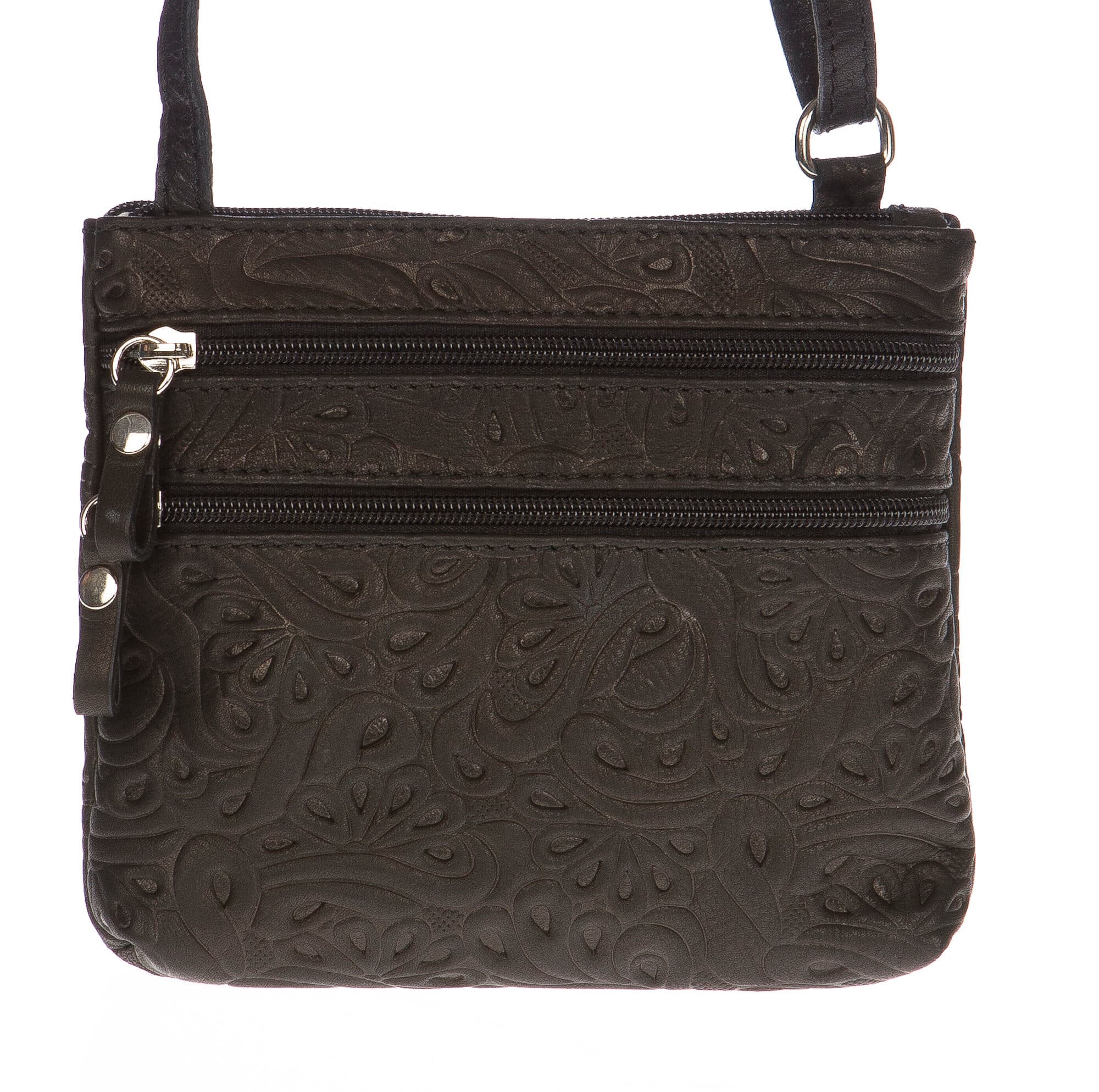 Borsa donna in vera pelle CHIARO SCURO mod. SABINA colore NERO Made in Italy
