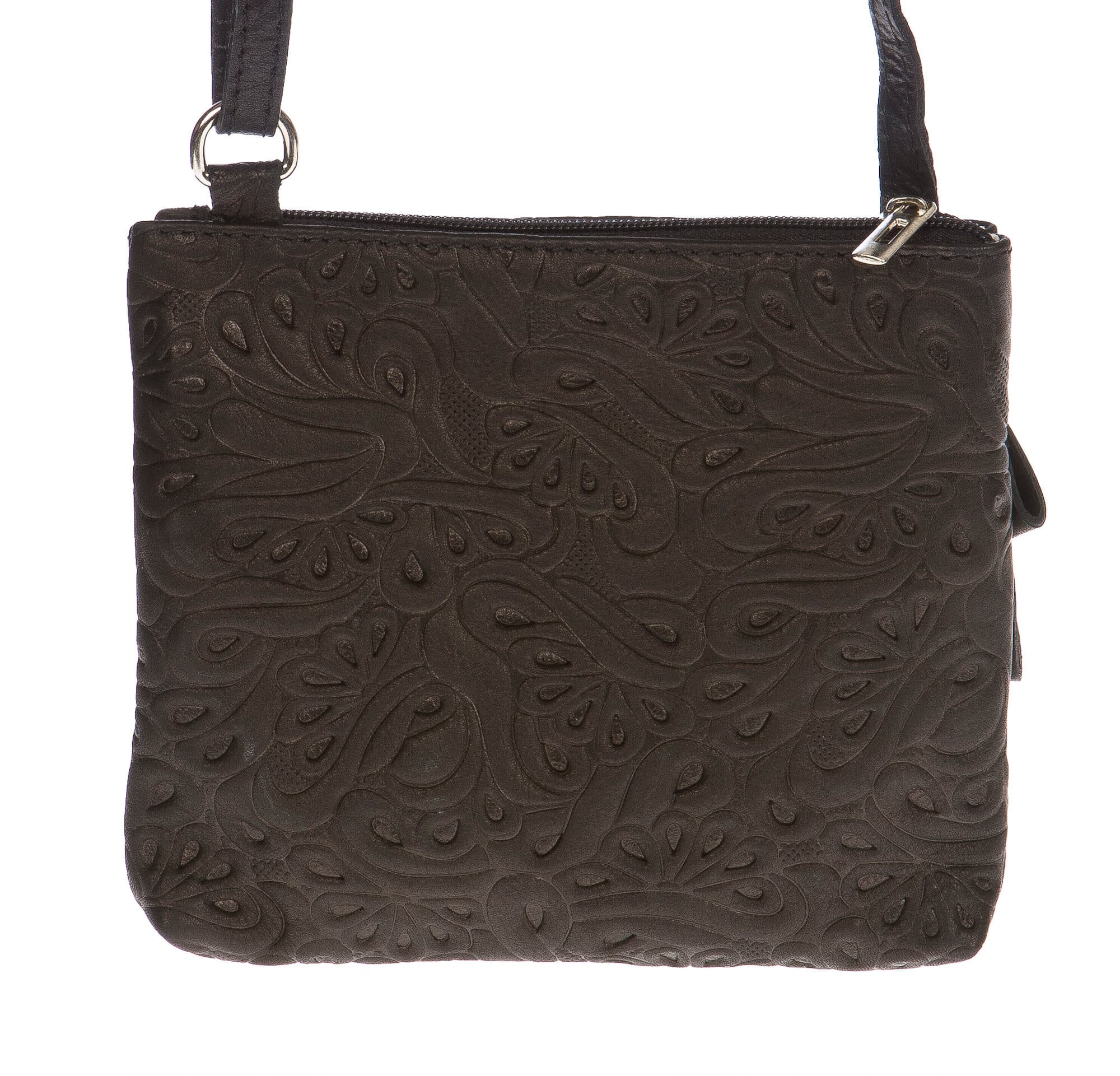 Borsa donna in vera pelle CHIARO SCURO mod. SABINA colore NERO Made in Italy