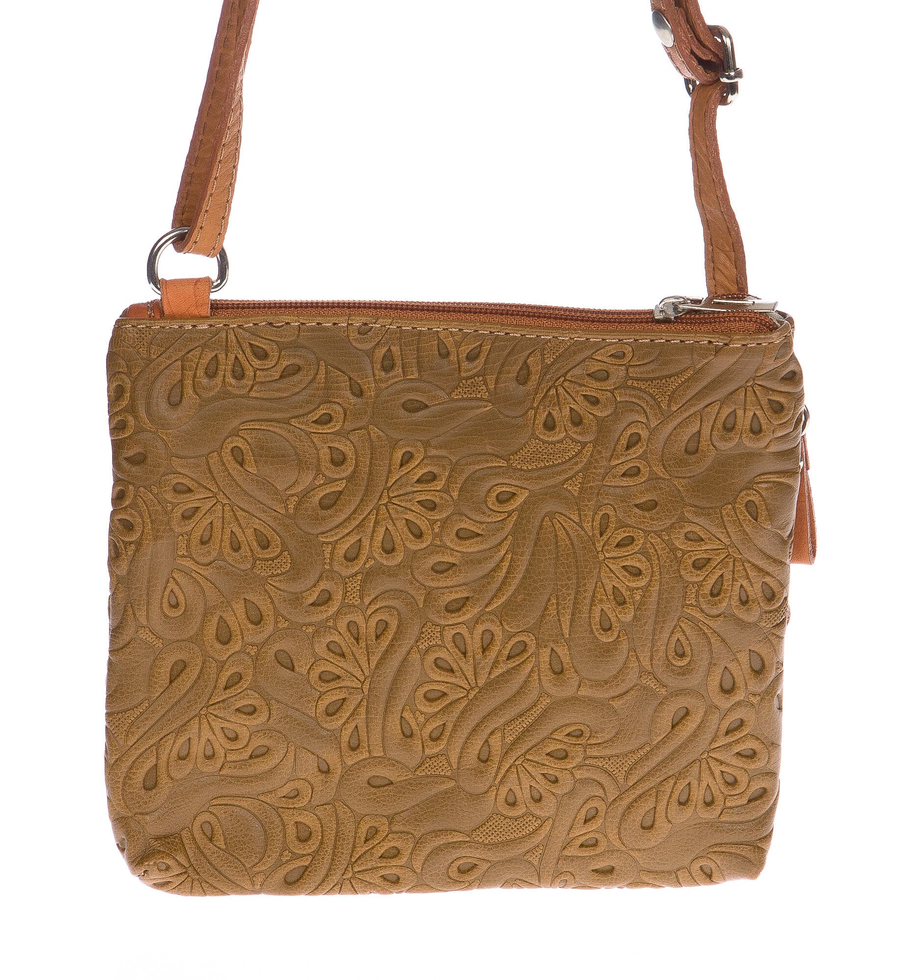 Borsa donna in vera pelle CHIARO SCURO mod. SABINA colore TAUPE Made in Italy
