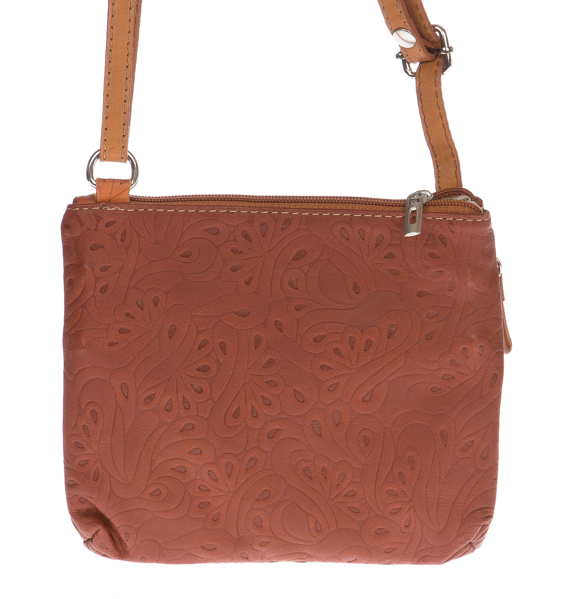 Borsa donna in vera pelle CHIARO SCURO mod. SABINA colore MARRONE Made in Italy