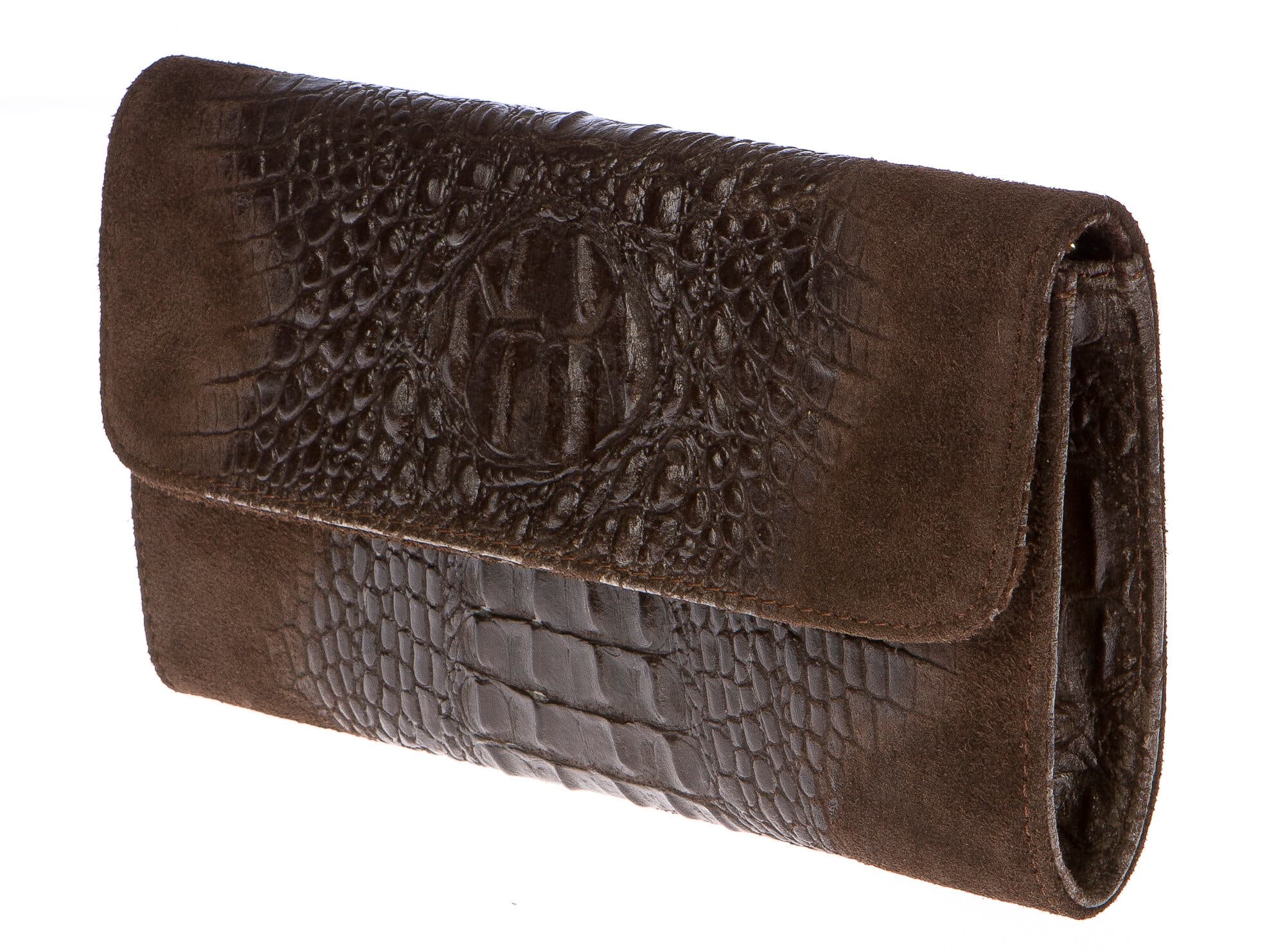Borsa donna in vera pelle CHIARO SCURO mod. EMILIA colore TESTA DI MORO Made in Italy
