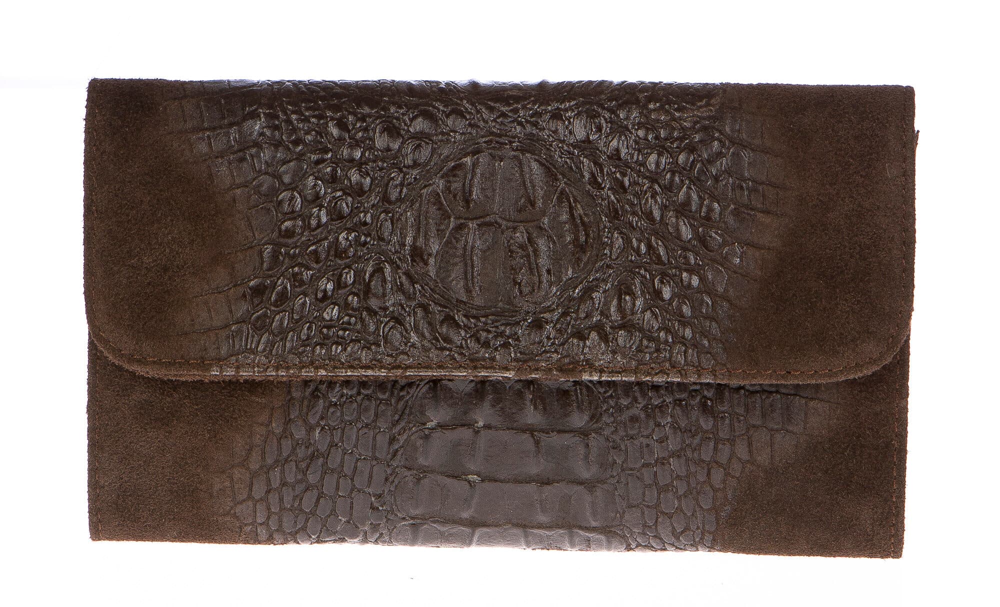 Borsa donna in vera pelle CHIARO SCURO mod. EMILIA colore TESTA DI MORO Made in Italy