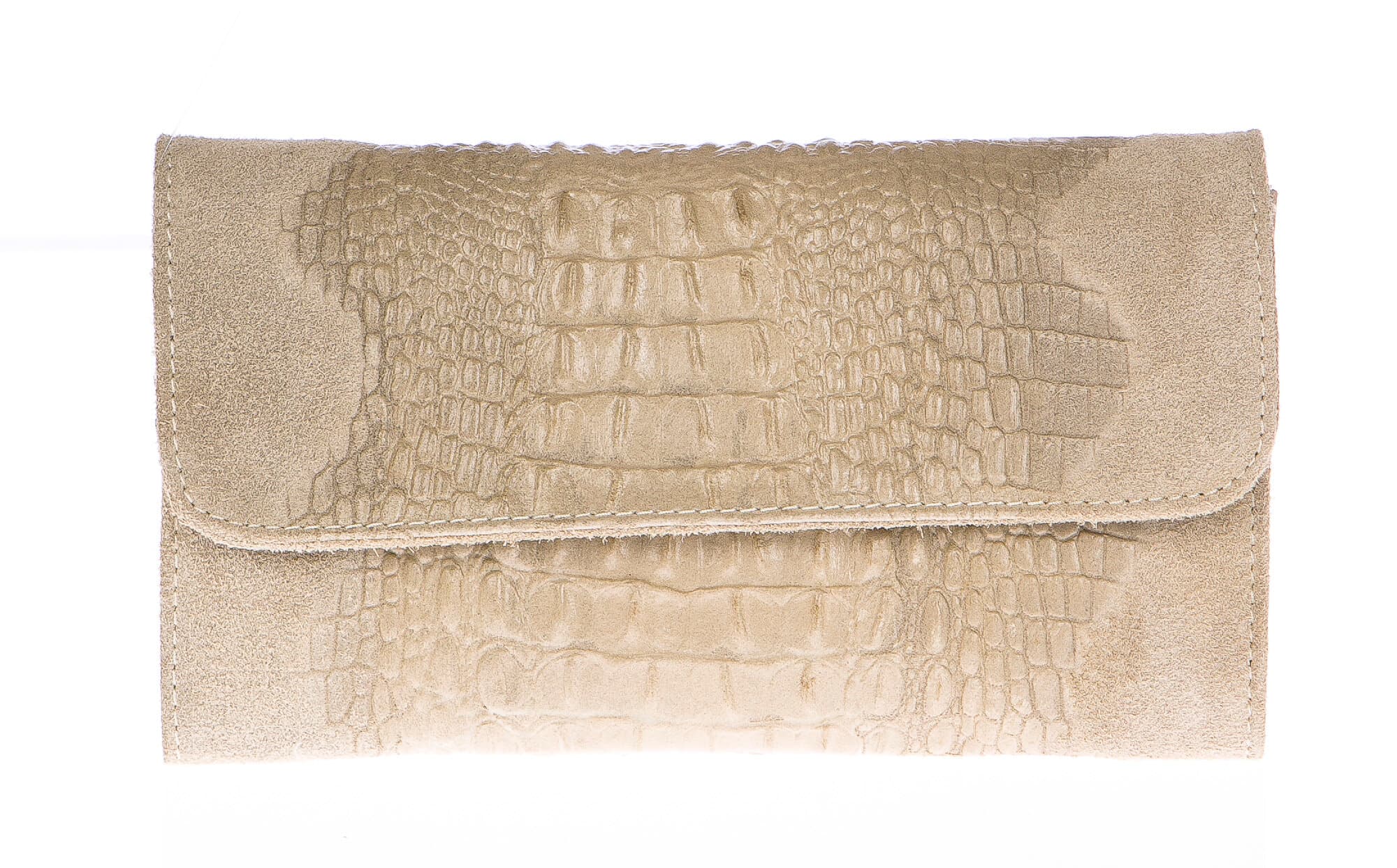 Borsa donna in vera pelle CHIARO SCURO mod. EMILIA colore PANNA Made in Italy