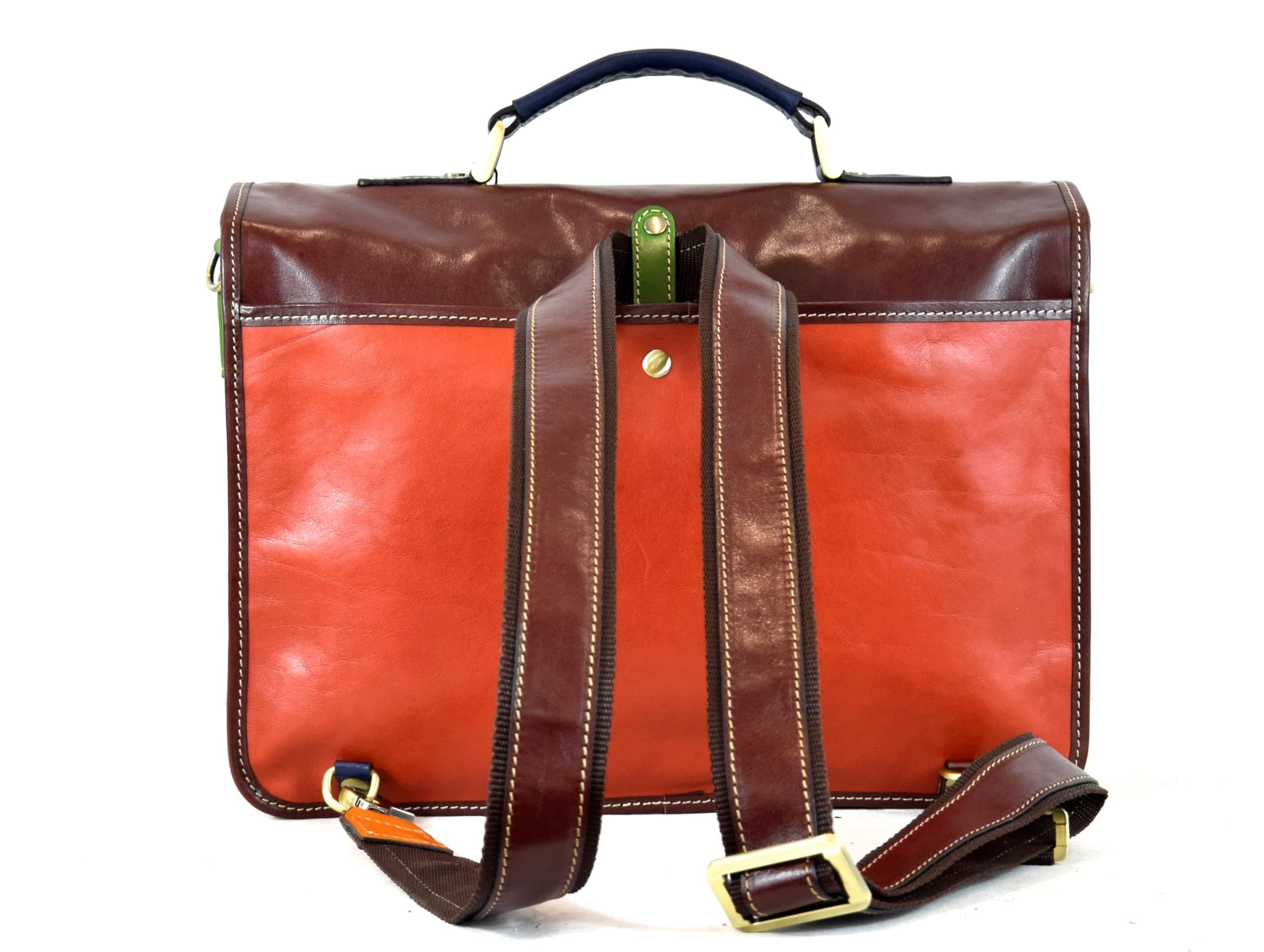 Cartella/ufficio in vera pelle artigianale multicolore mod. FRANCESCO,