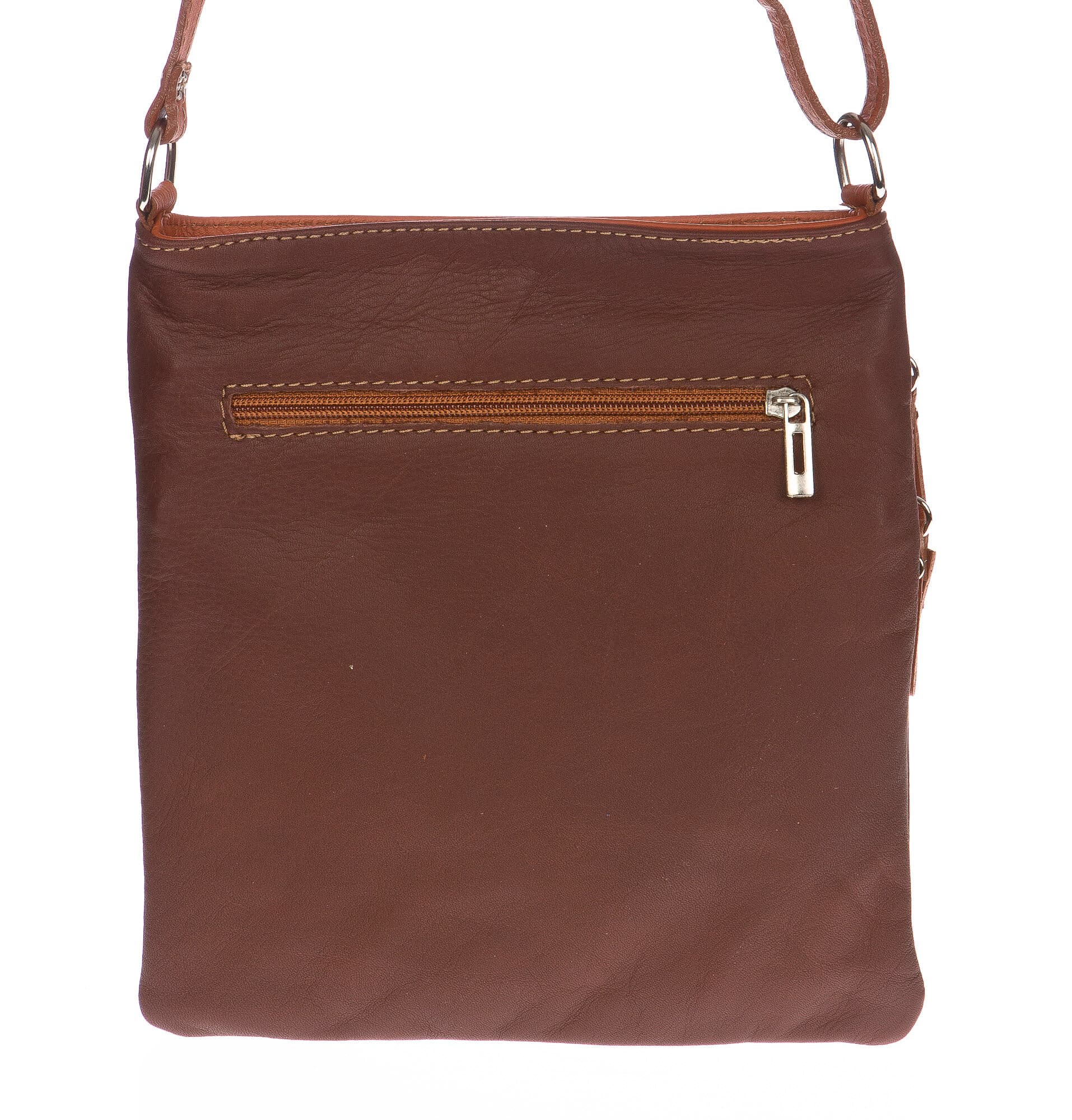 Borsa donna in vera pelle CHIARO SCURO mod. TECLA colore TESTA DI MORO / MIELE, Made in Italy (Borsa)