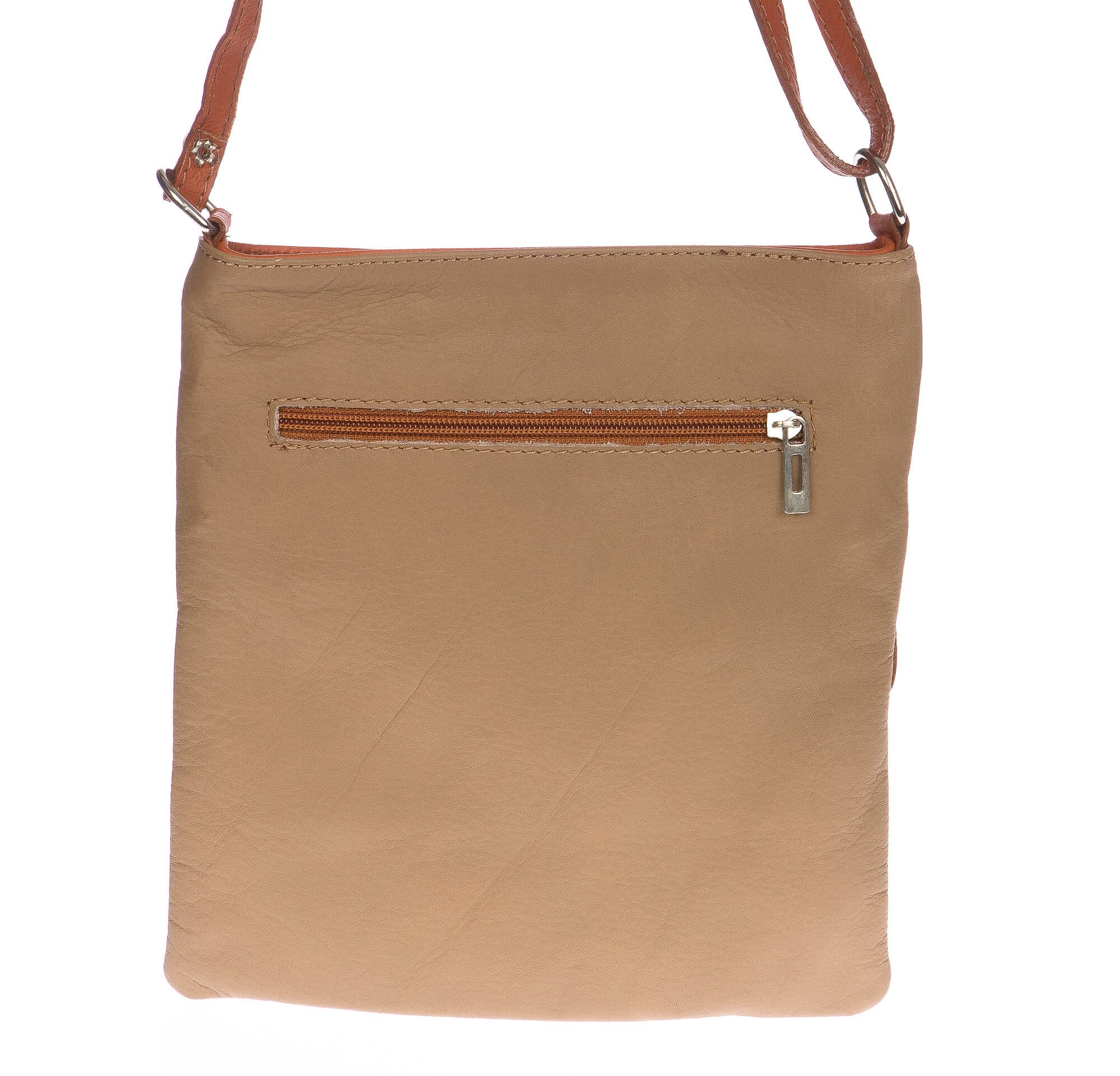 Borsa donna in vera pelle CHIARO SCURO mod. TECLA colore BEIGE / MIELE, Made in Italy (Borsa)