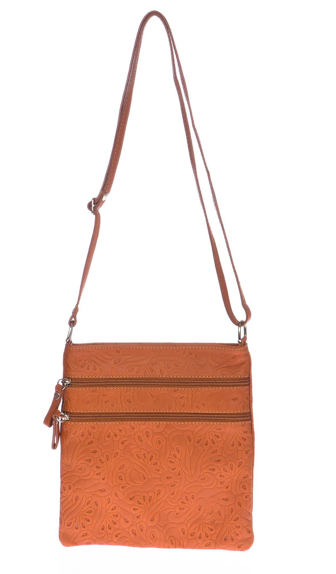 Borsa donna in vera pelle CHIARO SCURO mod. TECLA colore MIELE Made in Italy (Borsa)