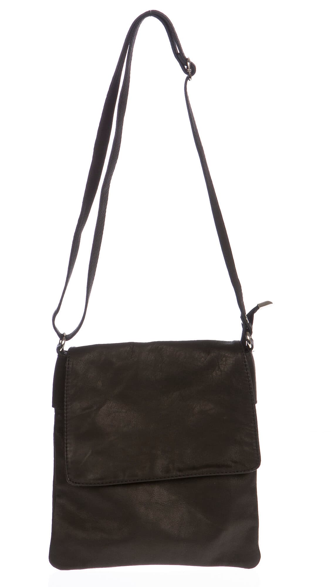 Borsa uomo / donna in vera pelle CHIARO SCURO mod. DANI colore NERO Made in Italy