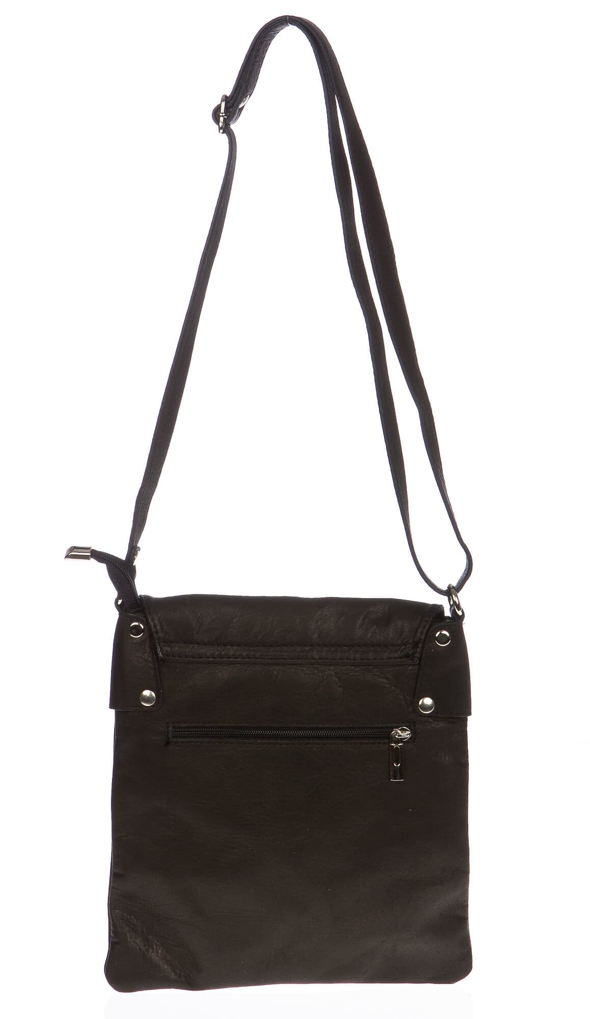 Borsa uomo / donna in vera pelle CHIARO SCURO mod. DANI colore NERO Made in Italy