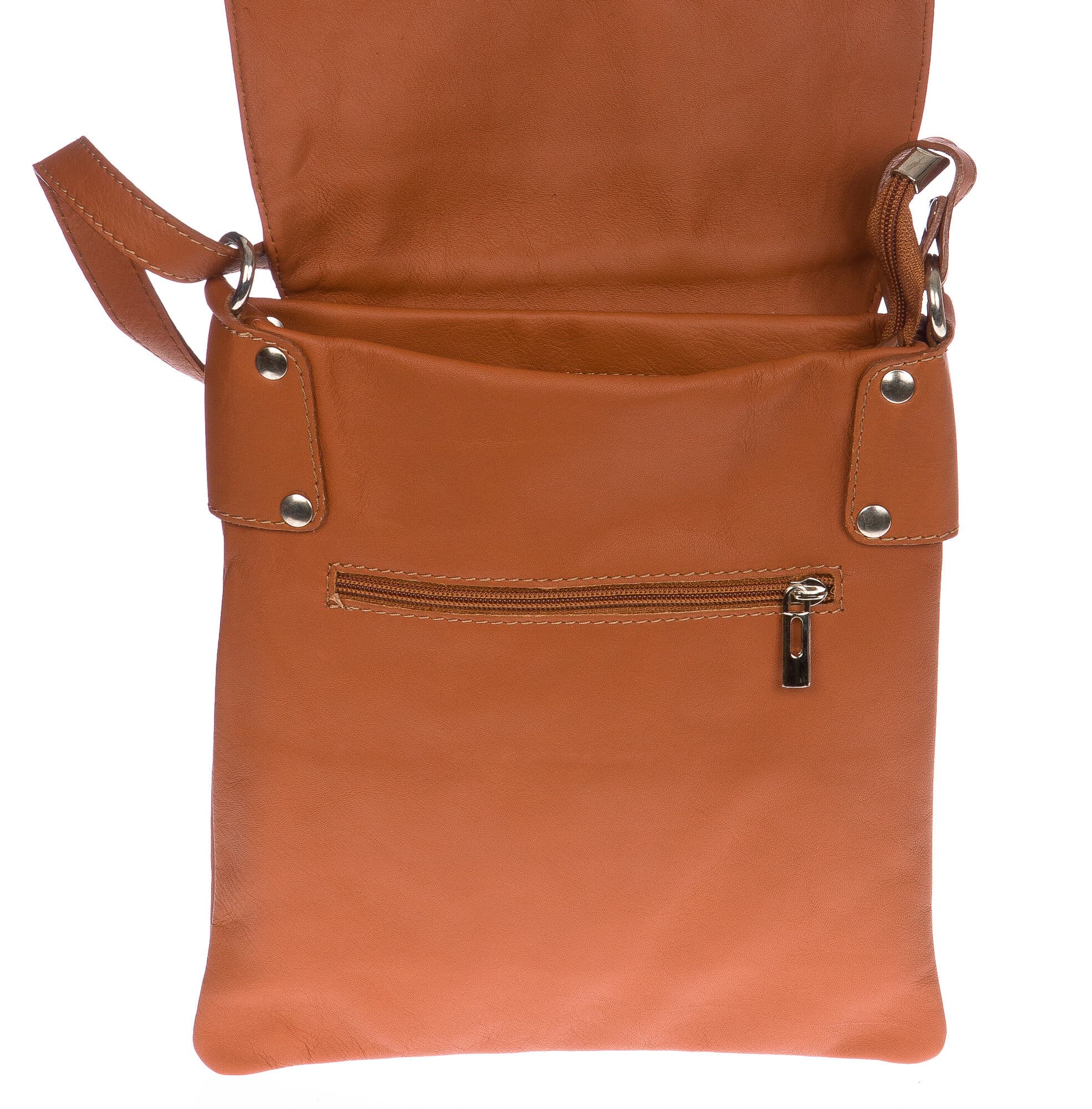 Borsa uomo / donna in vera pelle CHIARO SCURO mod. DANI colore MIELE Made in Italy
