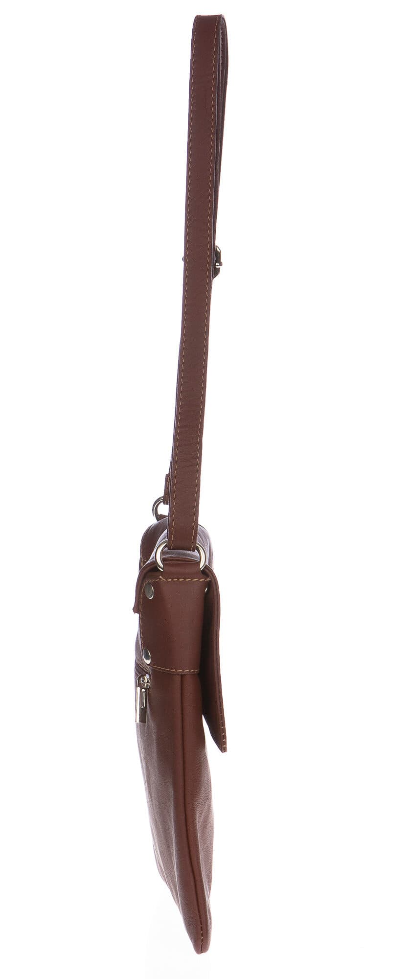 Borsa uomo / donna in vera pelle CHIARO SCURO mod. DANI colore MARRONE Made in Italy