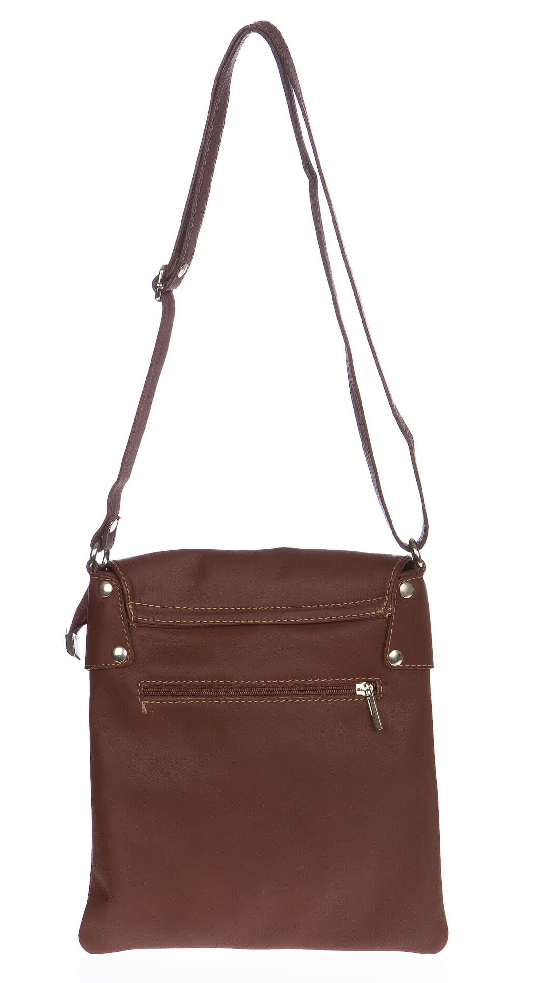 Borsa uomo / donna in vera pelle CHIARO SCURO mod. DANI colore MARRONE Made in Italy