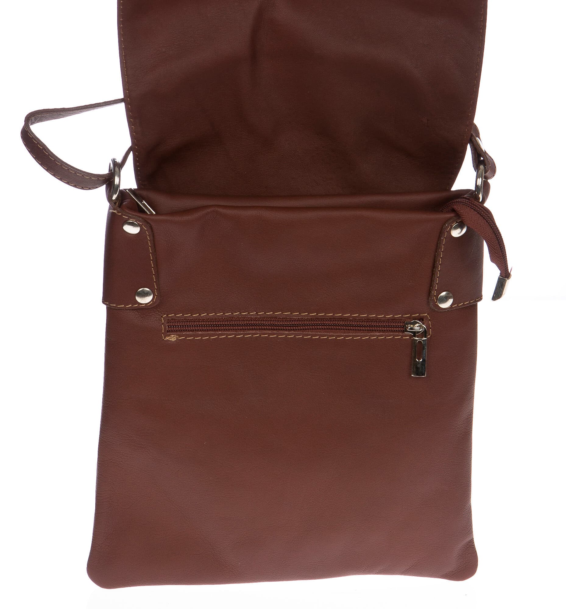Borsa uomo / donna in vera pelle CHIARO SCURO mod. DANI colore MARRONE Made in Italy