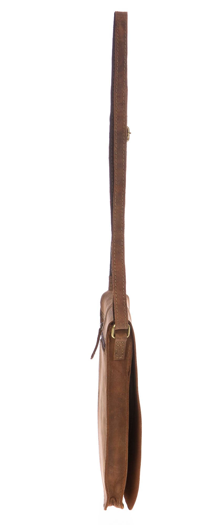 Borsa uomo in vera pelle nabuk CHIAROSCURO mod. CARLO colore MARRONE Made in Italy (Borsa)