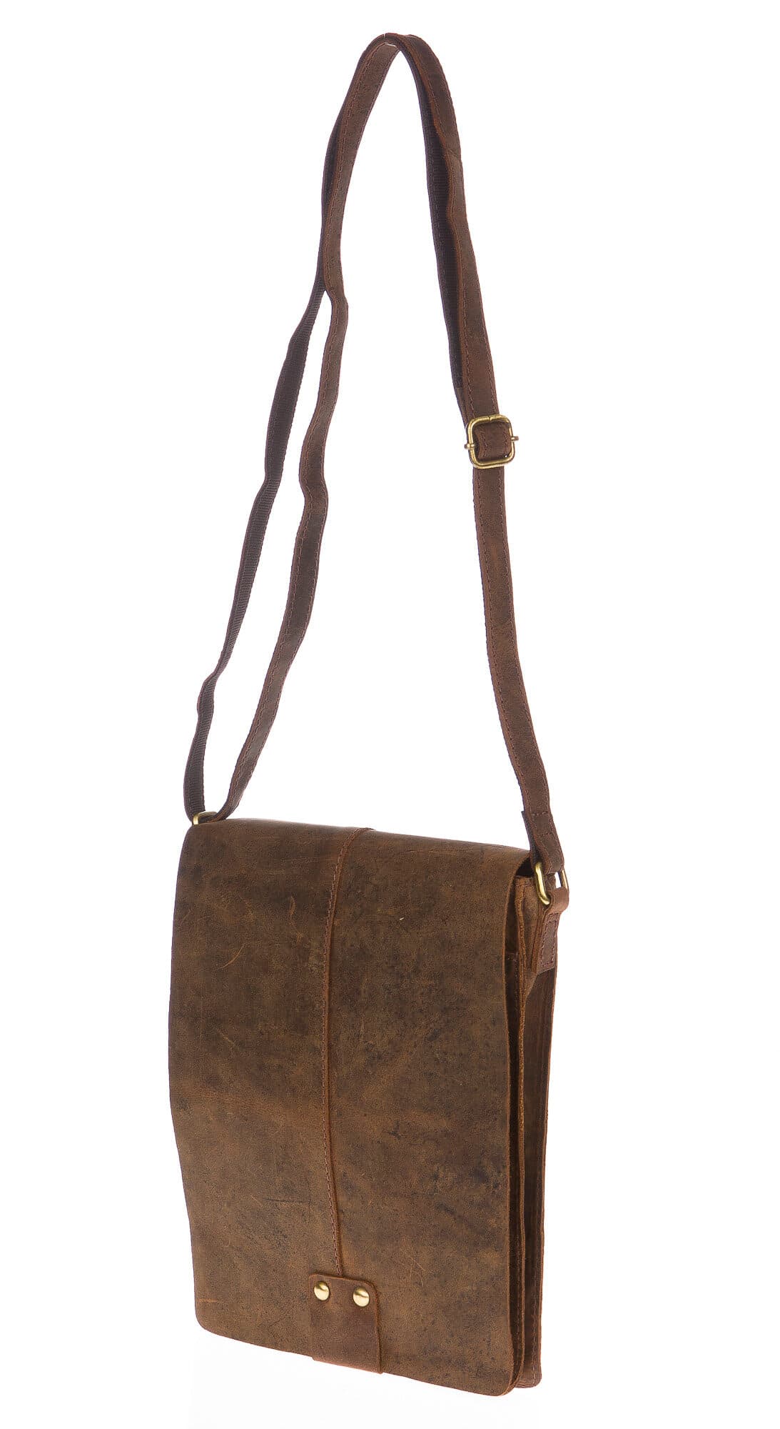 Borsa uomo in vera pelle nabuk CHIAROSCURO mod. CARLO colore TESTA DI MORO Made in Italy