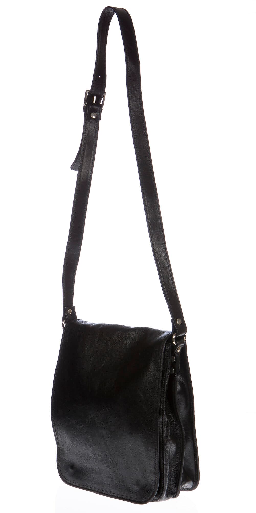 Borsa uomo in vera pelle CHIAROSCURO mod. DANIO small colore NERO Made in Italy