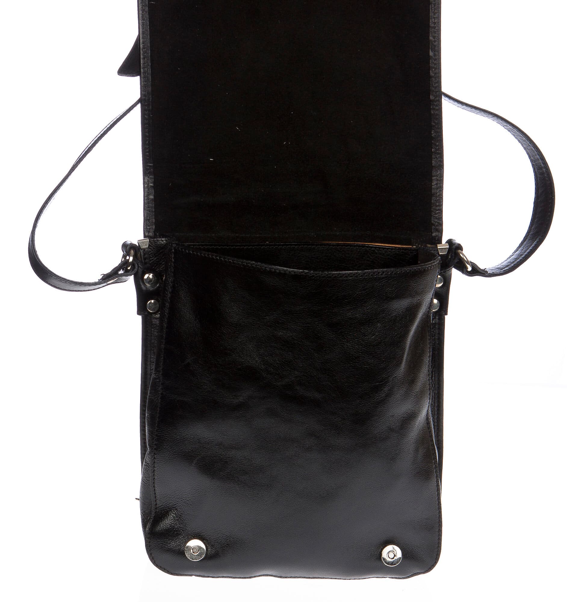 Borsa uomo in vera pelle CHIAROSCURO mod. DANIO small colore NERO Made in Italy