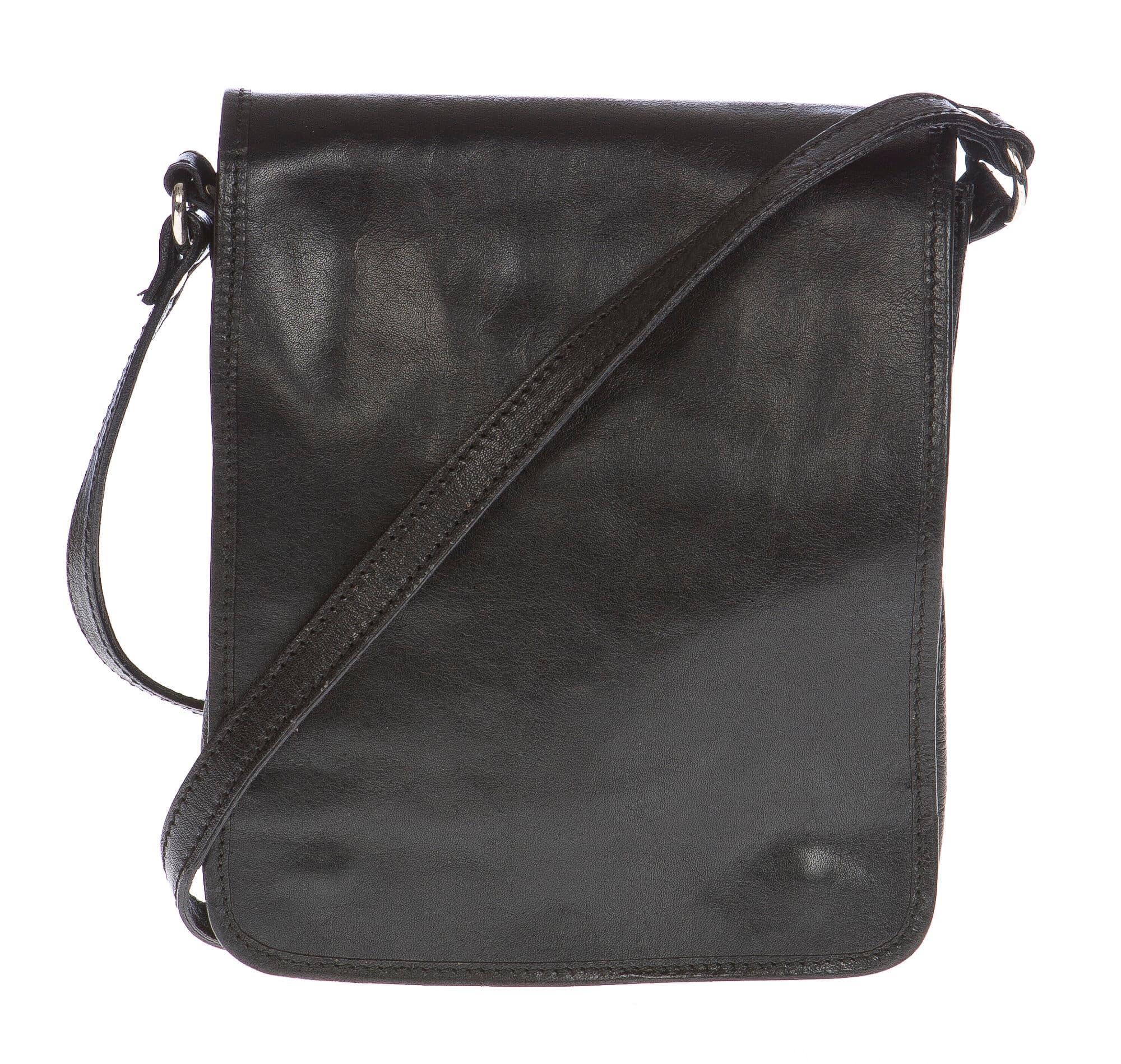 Borsa uomo in vera pelle CHIAROSCURO mod. DANIO big colore NERO Made in Italy