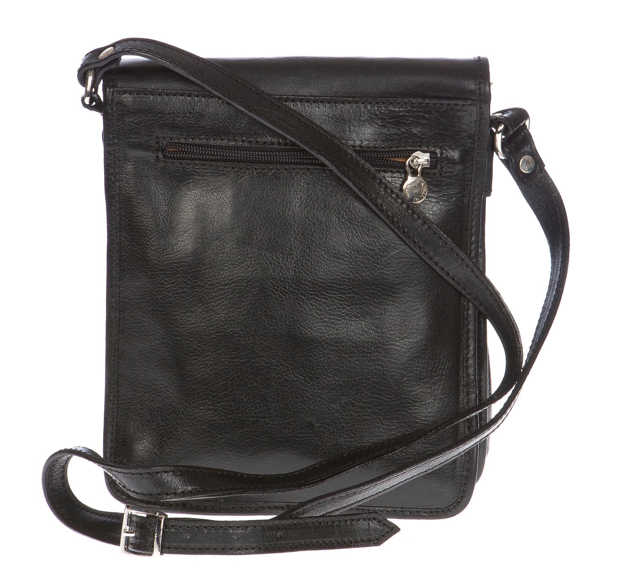Borsa uomo in vera pelle CHIAROSCURO mod. DANIO big colore NERO Made in Italy