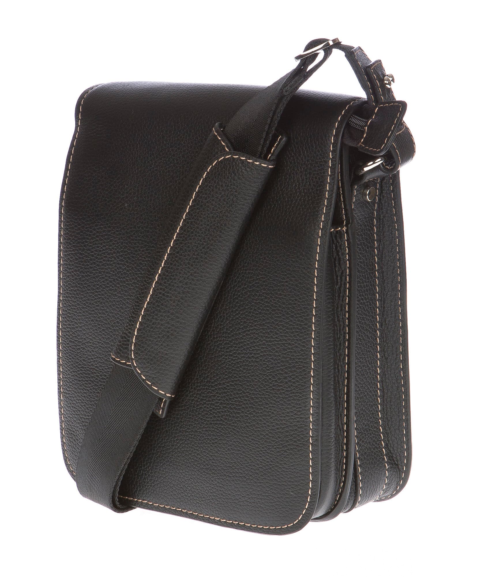 Borsa uomo in vera pelle CHIAROSCURO mod. FULVIO colore NERO Made in Italy