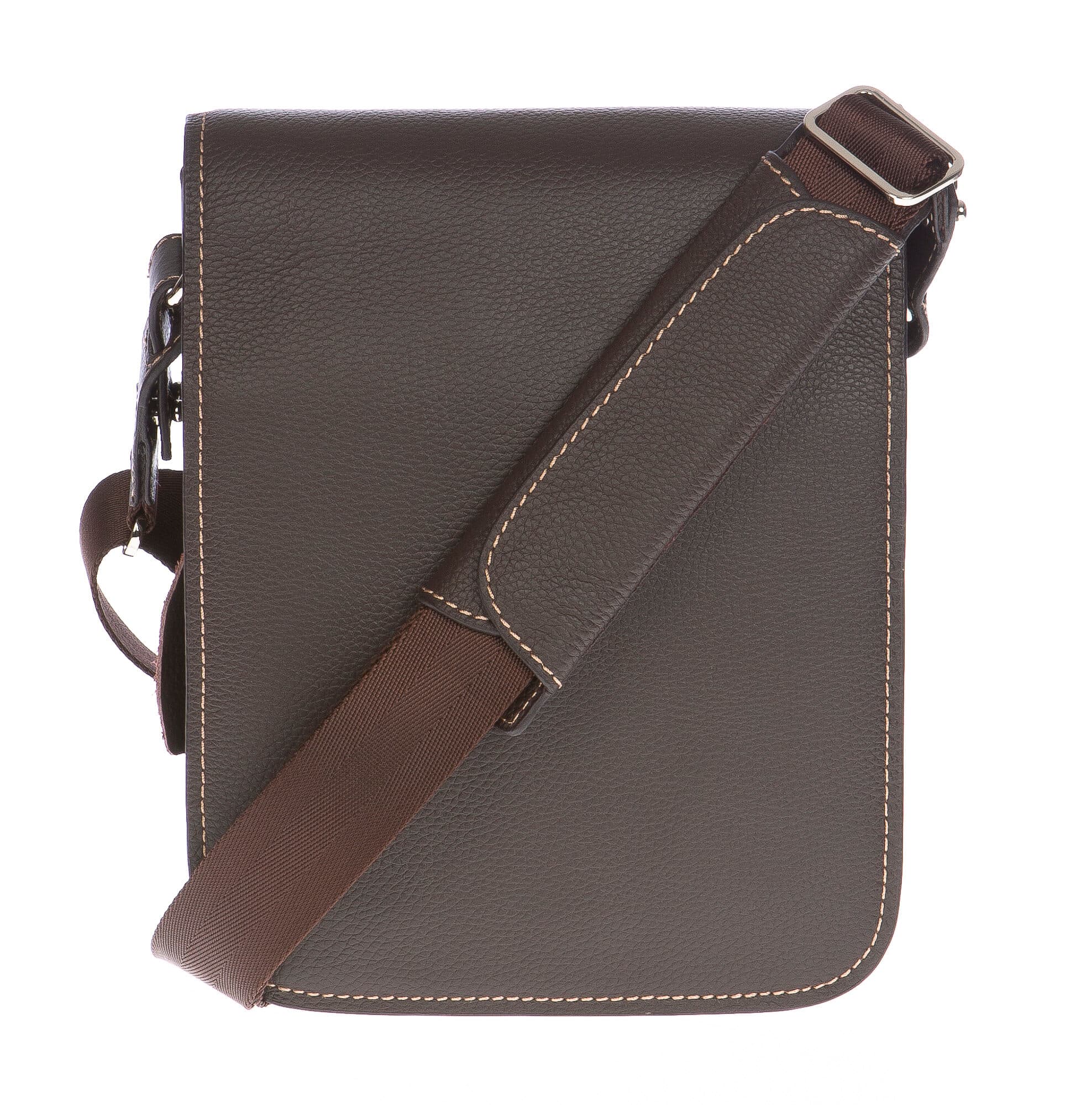 Borsa uomo in vera pelle CHIAROSCURO mod. FULVIO colore TESTA DI MORO Made in Italy