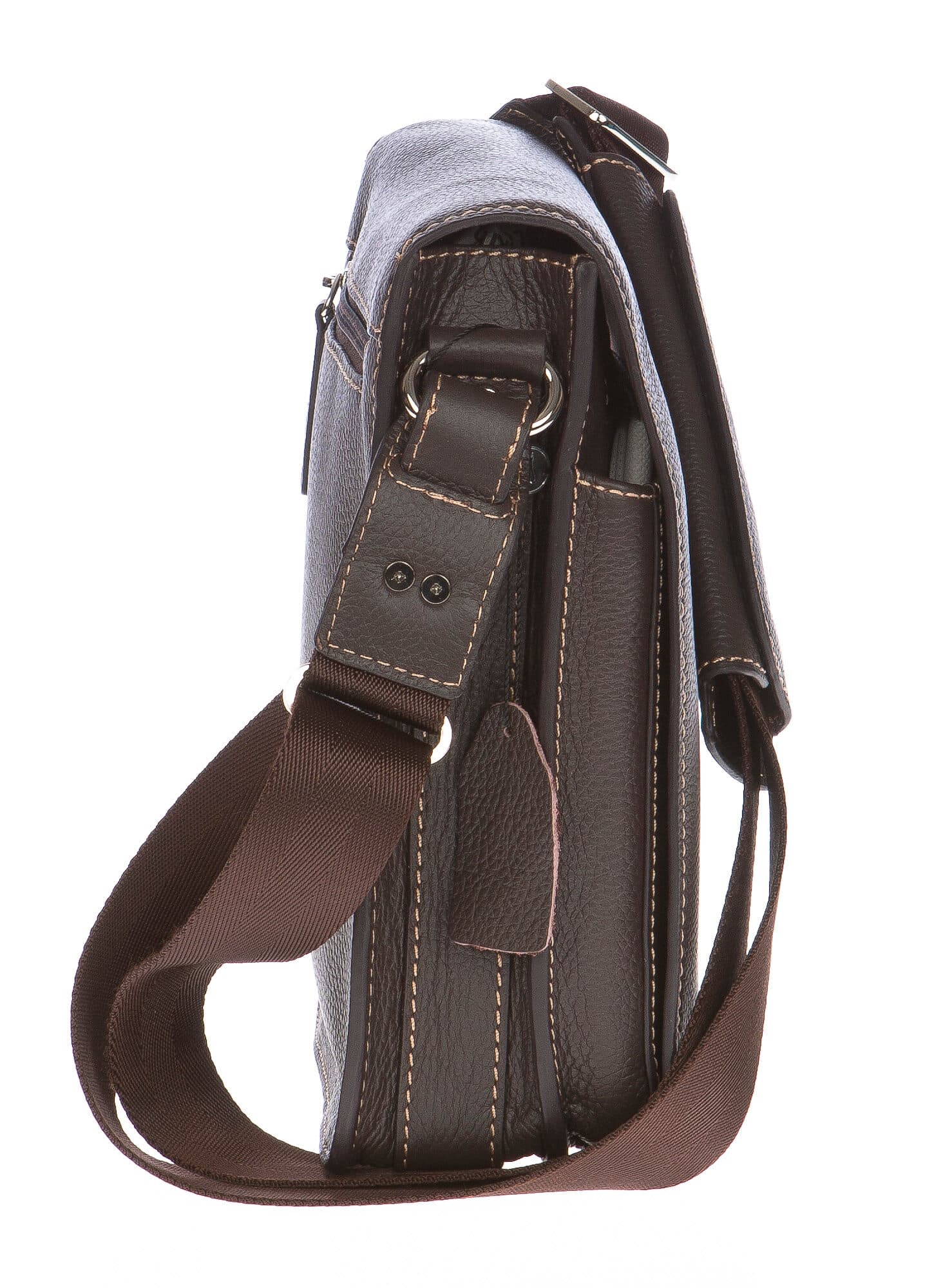Borsa uomo in vera pelle CHIAROSCURO mod. FULVIO colore TESTA DI MORO Made in Italy