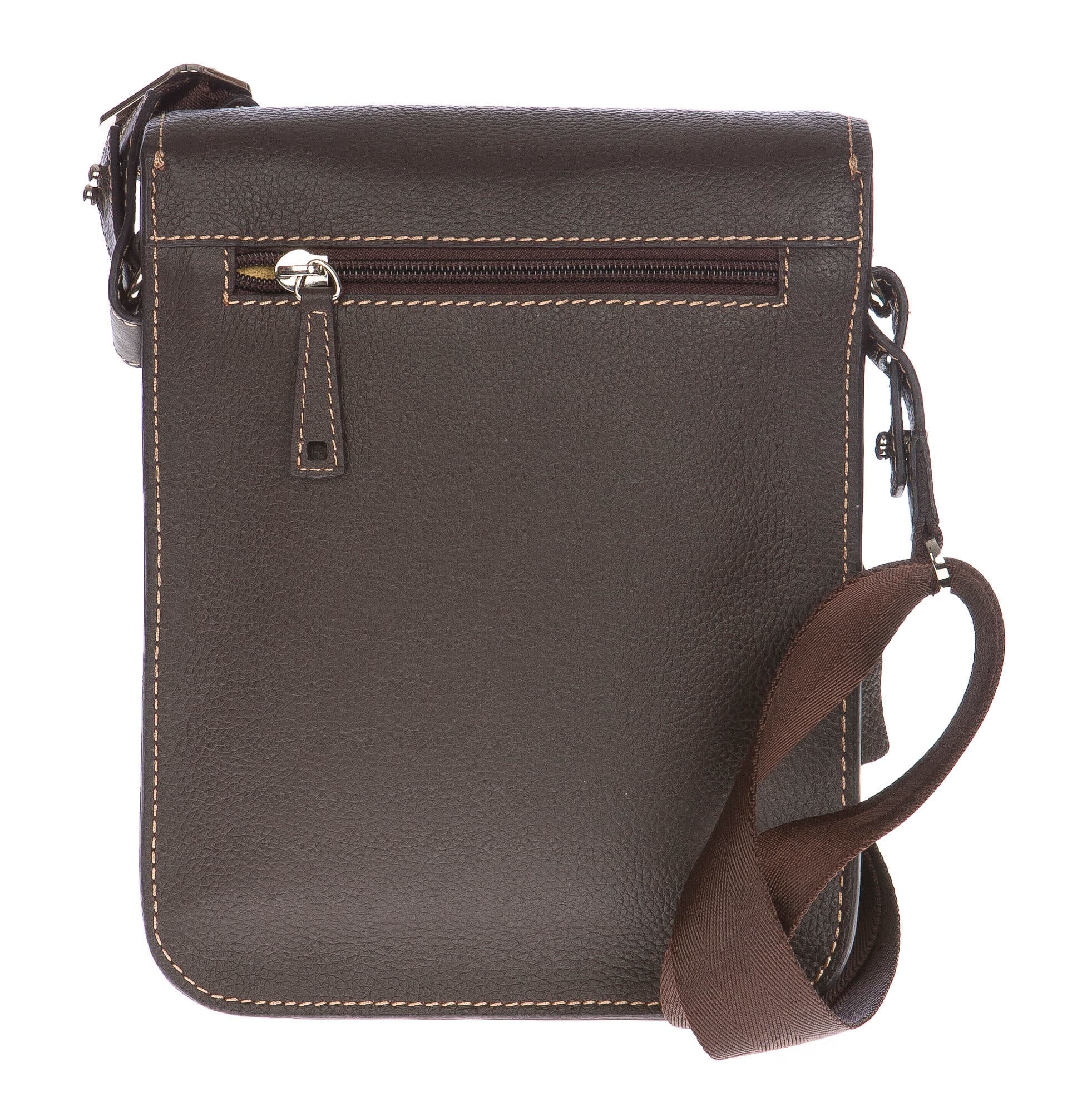 Borsa uomo in vera pelle CHIAROSCURO mod. FULVIO colore TESTA DI MORO Made in Italy