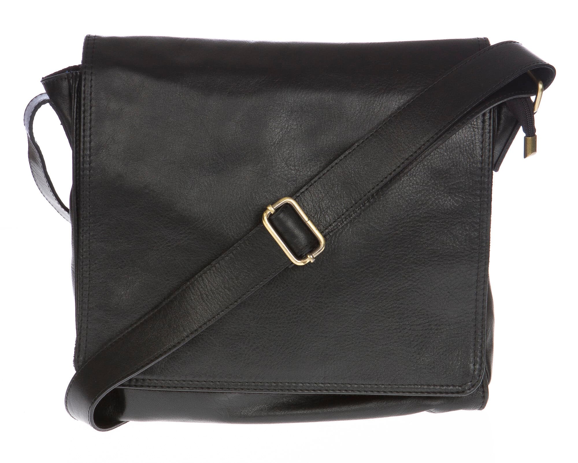 Borsa uomo in vera pelle CHIAROSCURO mod. HENRY colore NERO Made in Italy