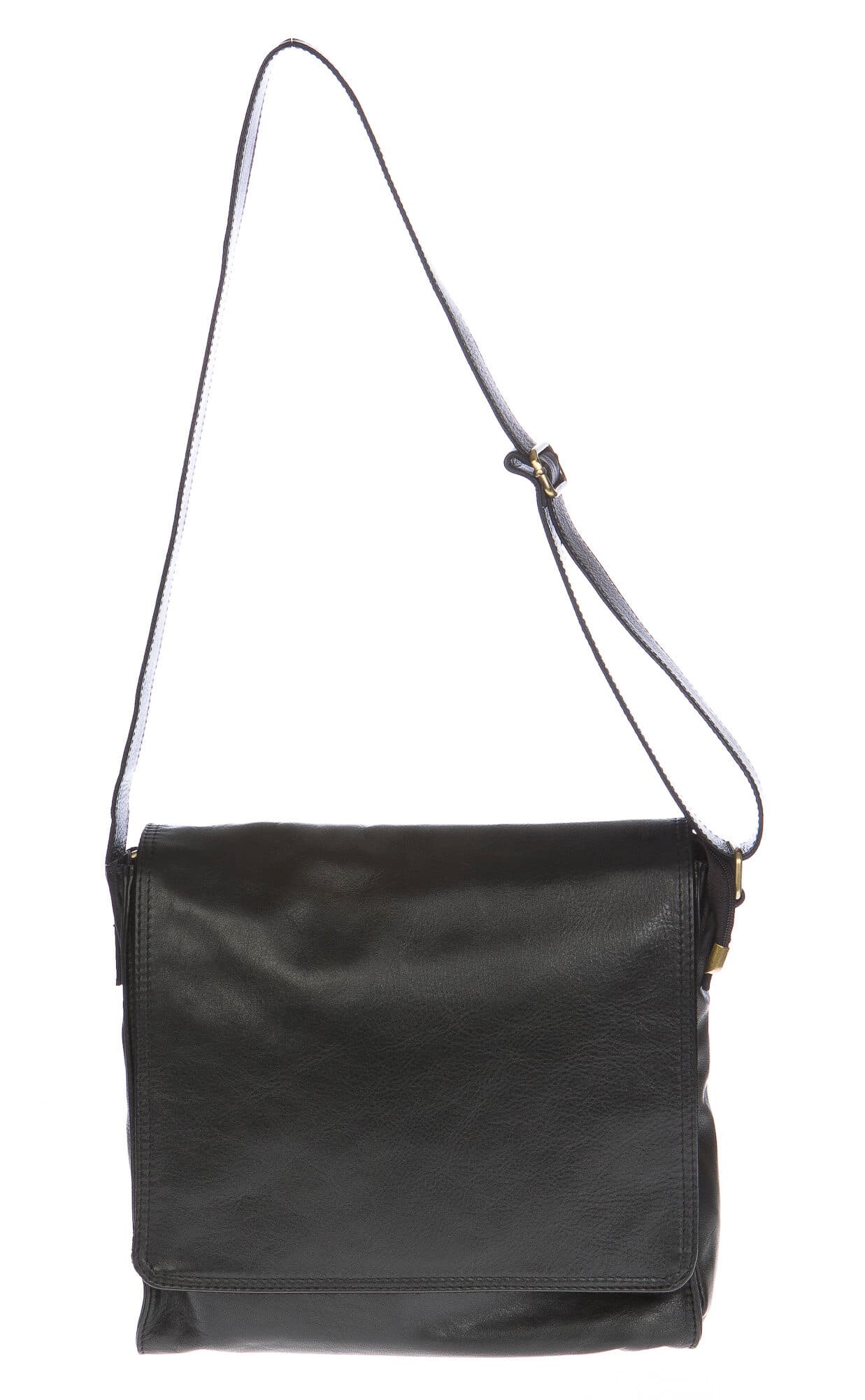 Borsa uomo in vera pelle CHIAROSCURO mod. HENRY colore NERO Made in Italy