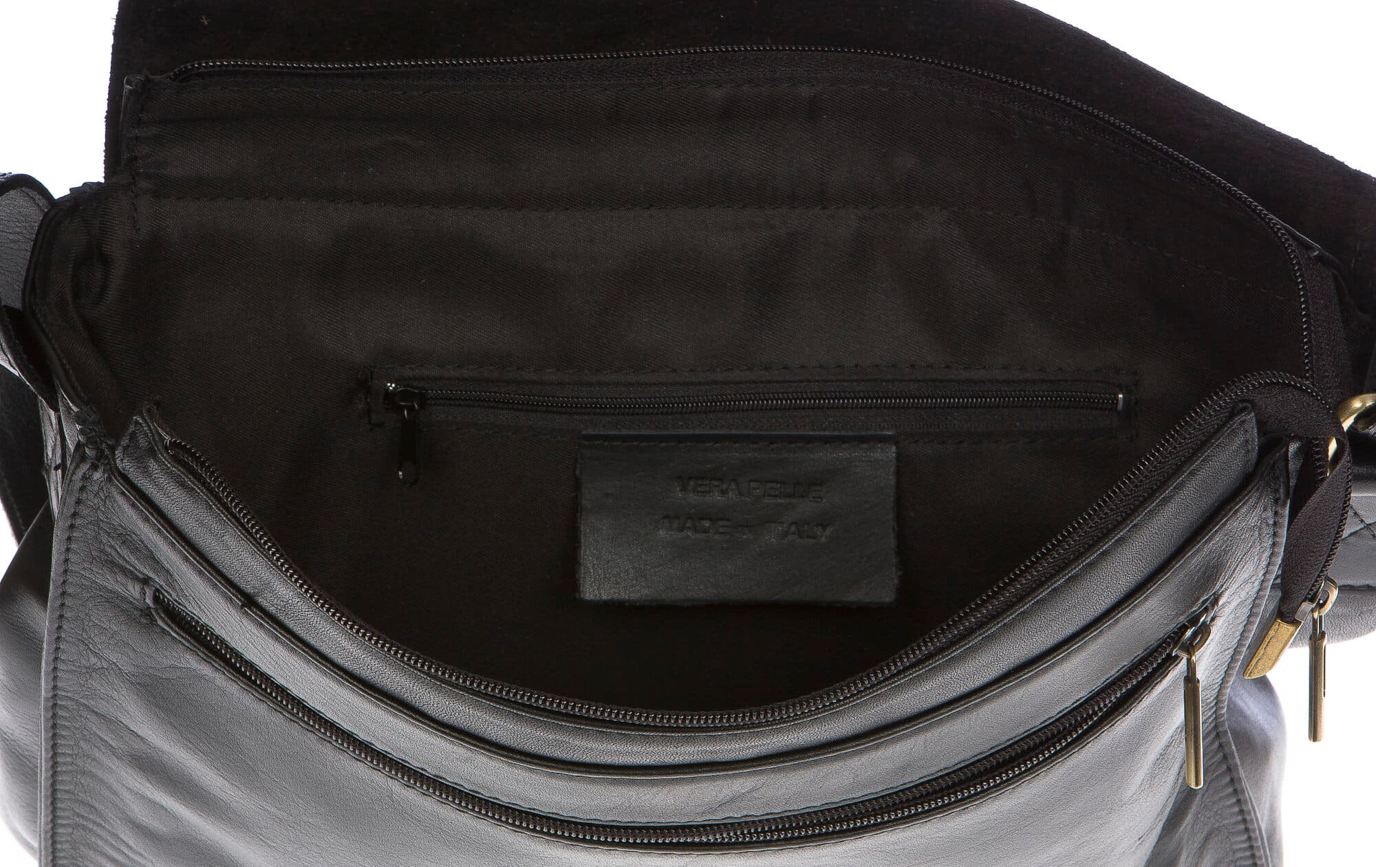 Borsa uomo in vera pelle CHIAROSCURO mod. HENRY colore NERO Made in Italy