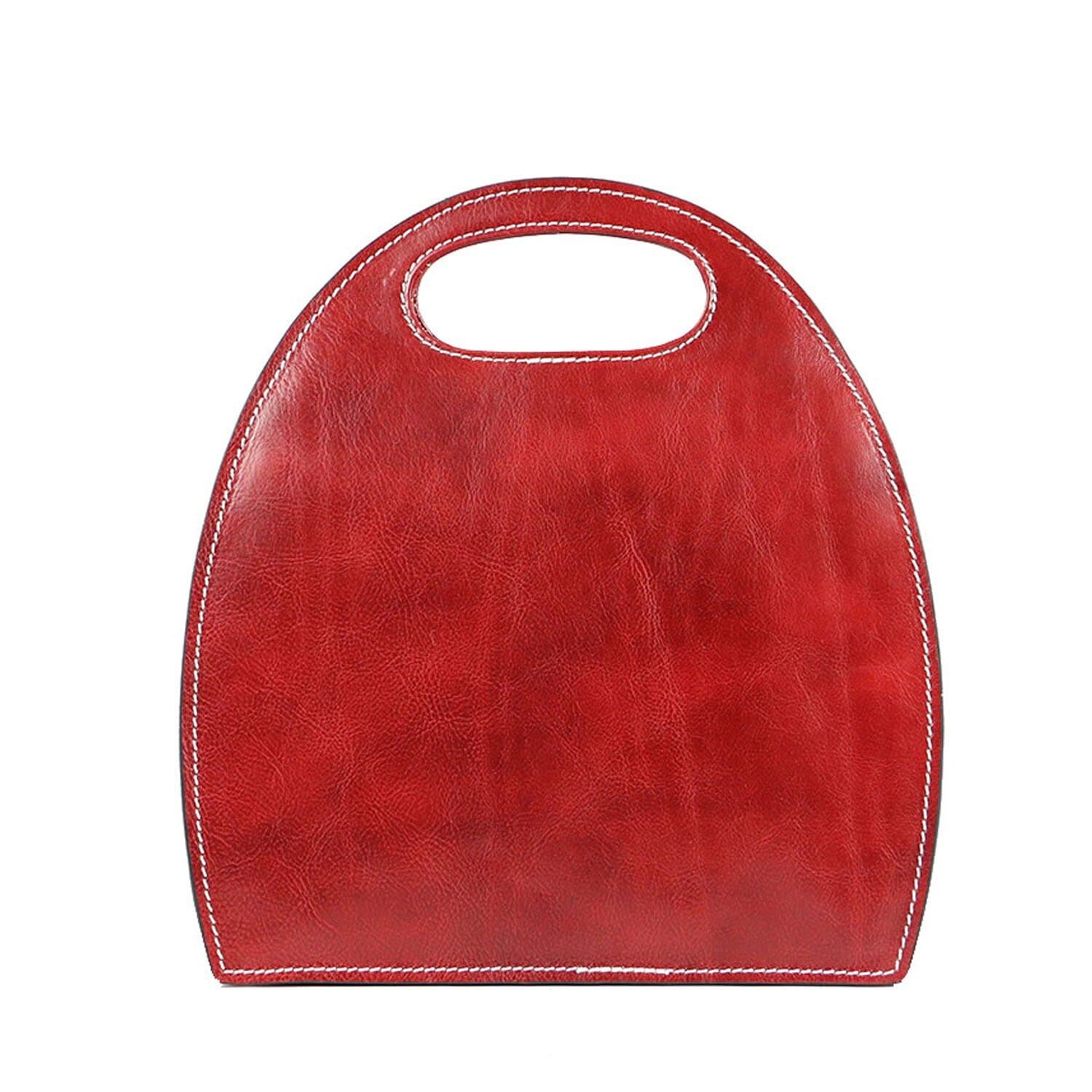 Borsa donna in vera pelle CHIAROSCURO mod. WINONA, colore ROSSO, Made in Italy.