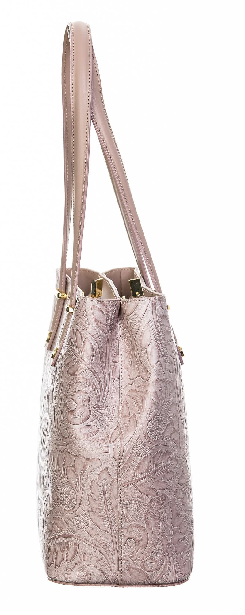 Borsa donna in vera pelle, CHIAROSCURO, mod MEGHI colore BEIGE, Made in Italy.