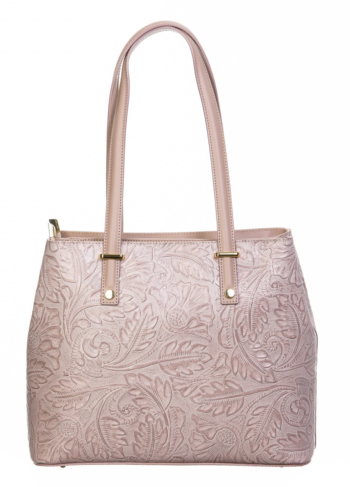 Borsa donna in vera pelle, CHIAROSCURO, mod MEGHI colore BEIGE, Made in Italy.