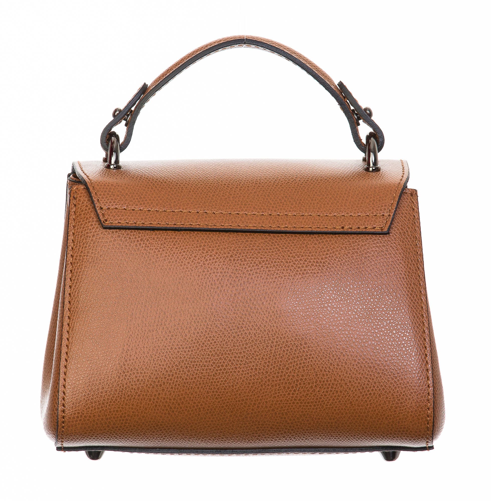 Borsa donna in vera pelle, CHIARO SCURO, mod AGNES colore marrone, Made in Italy.