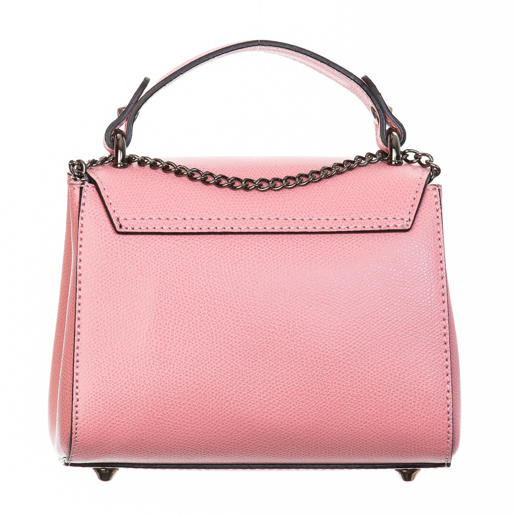 Borsa donna in vera pelle, CHIARO SCURO, mod AGNES colore rosa, Made in Italy.