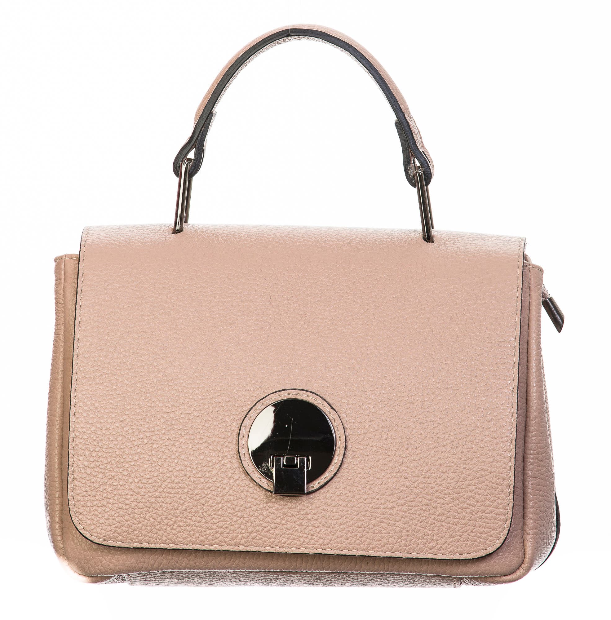 Borsa donna in vera pelle, CHIAROSCURO, mod EVELIN colore rosa, Made in Italy.