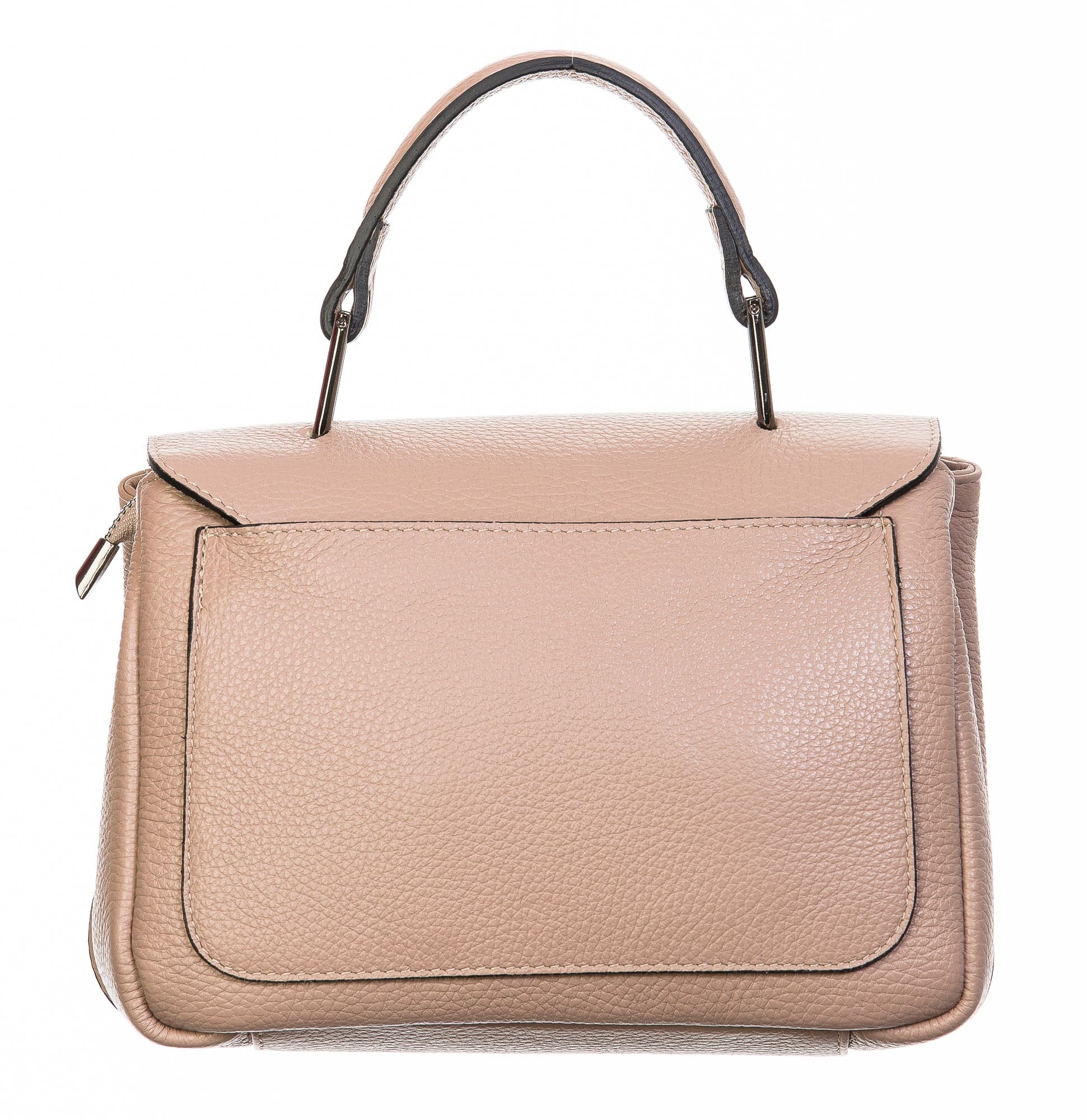 Borsa donna in vera pelle, CHIAROSCURO, mod EVELIN colore rosa, Made in Italy.