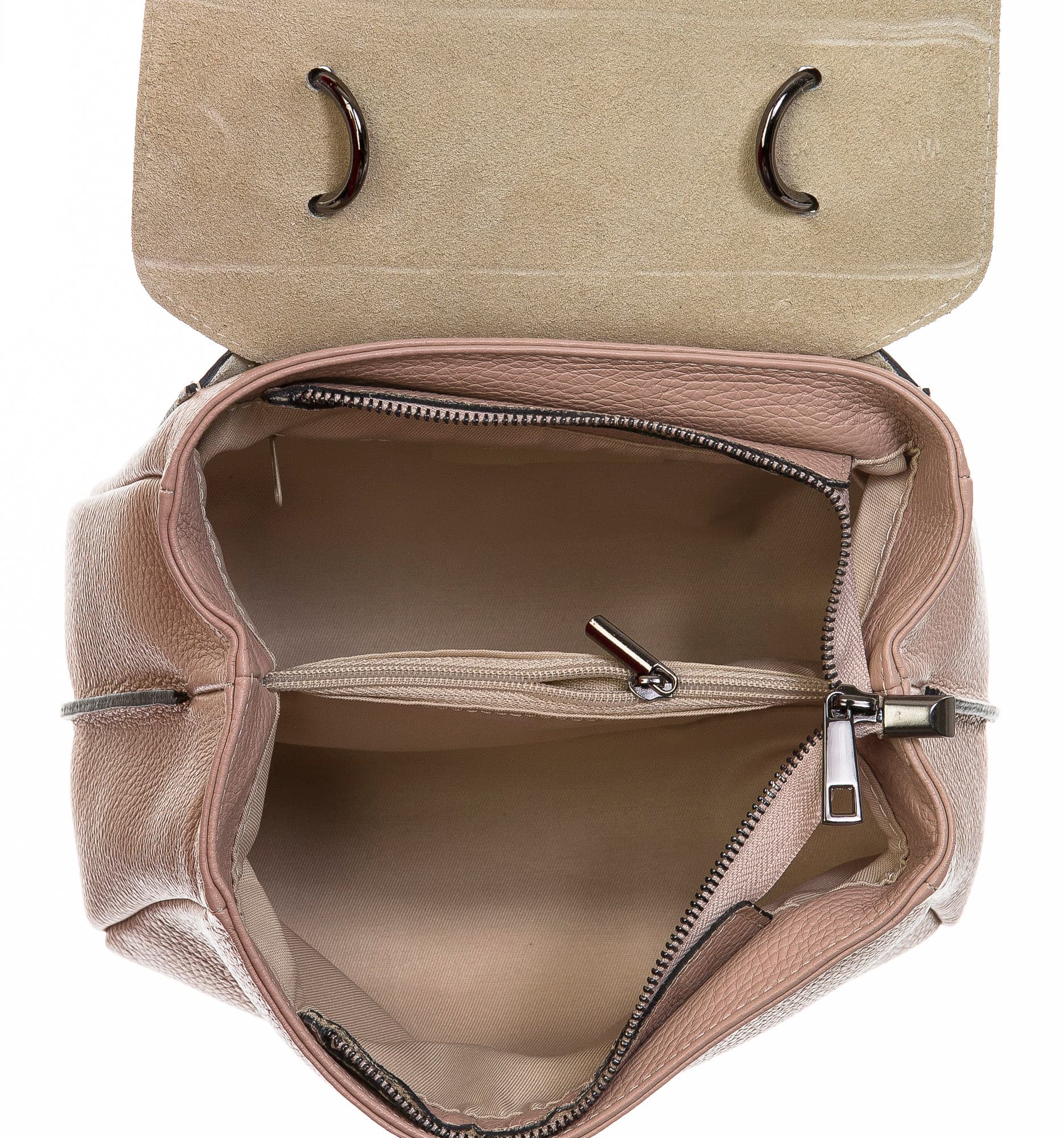 Borsa donna in vera pelle, CHIAROSCURO, mod EVELIN colore rosa, Made in Italy.