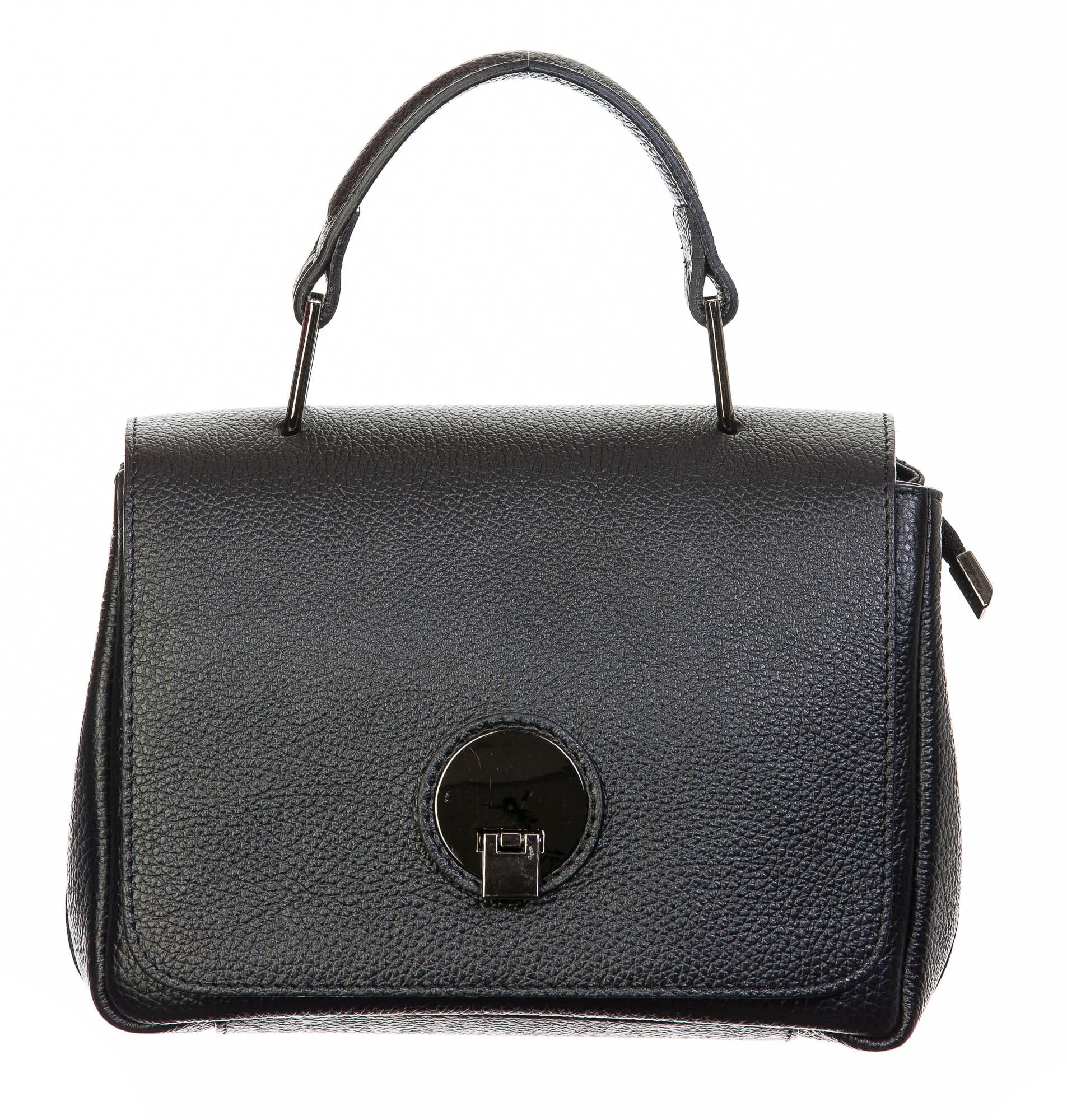 Borsa donna in vera pelle, CHIAROSCURO, mod EVELIN colore nero, Made in Italy.