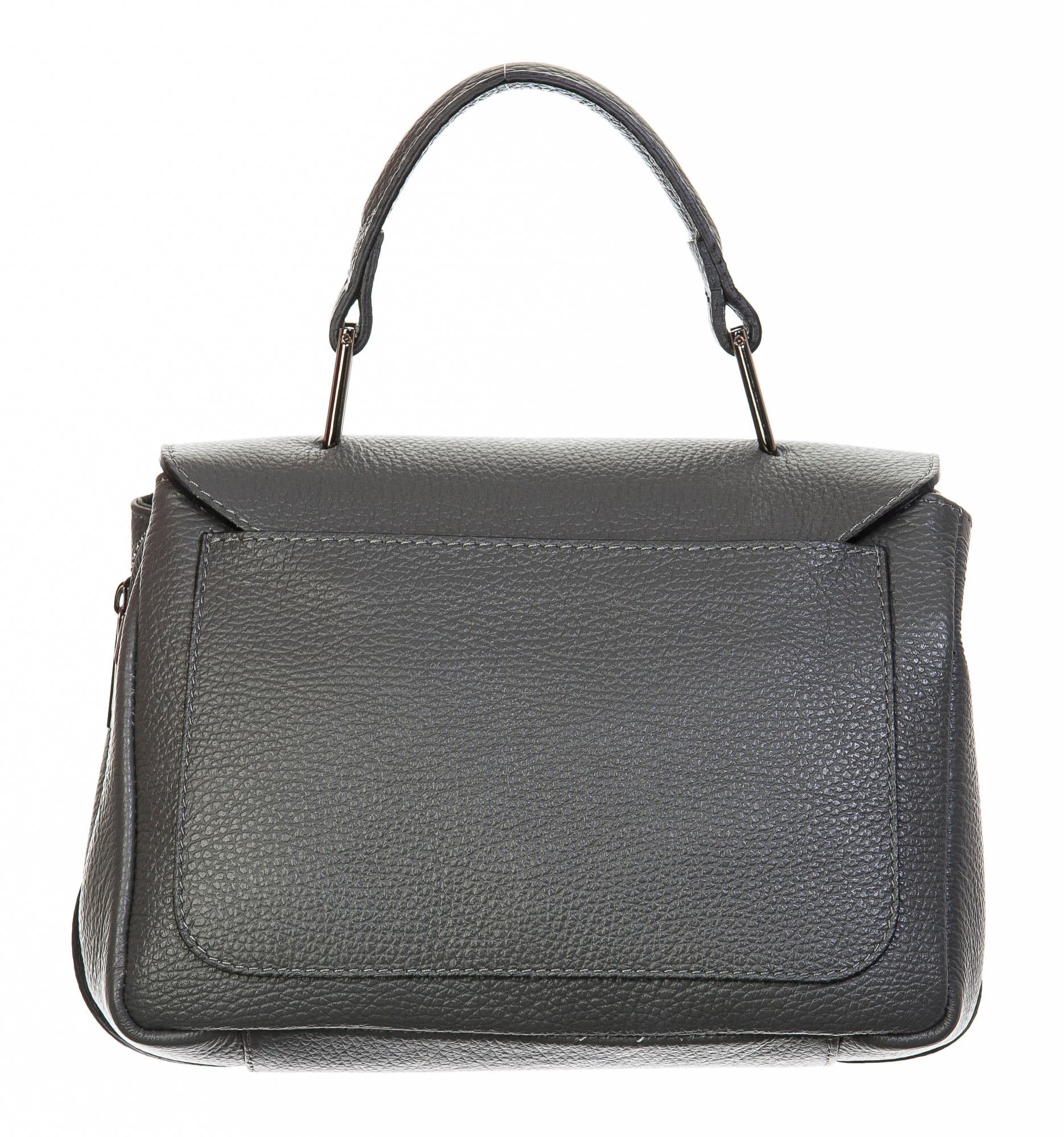 Borsa donna in vera pelle, CHIAROSCURO, mod EVELIN colore grigio, Made in Italy.