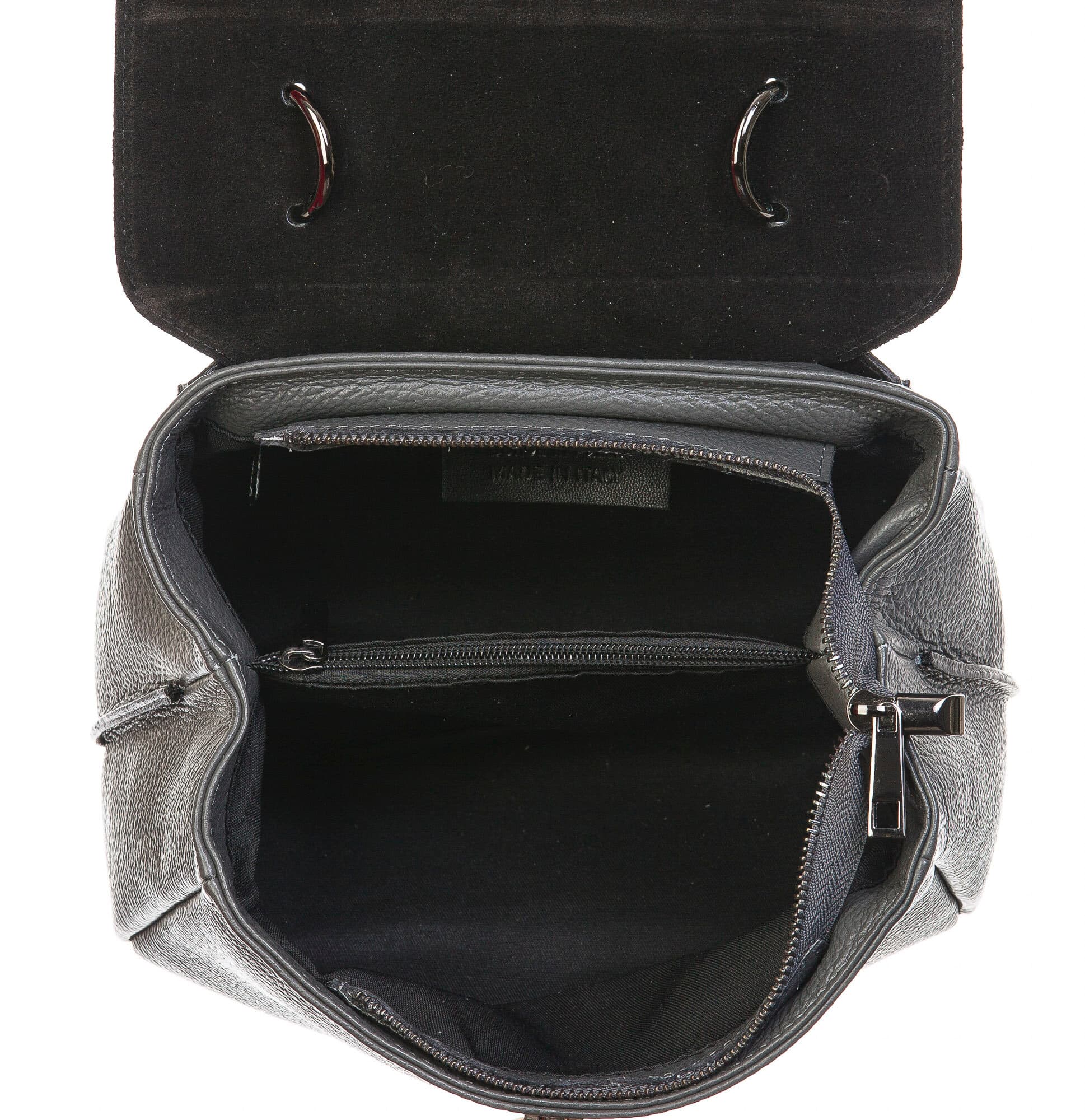 Borsa donna in vera pelle, CHIAROSCURO, mod EVELIN colore grigio, Made in Italy.