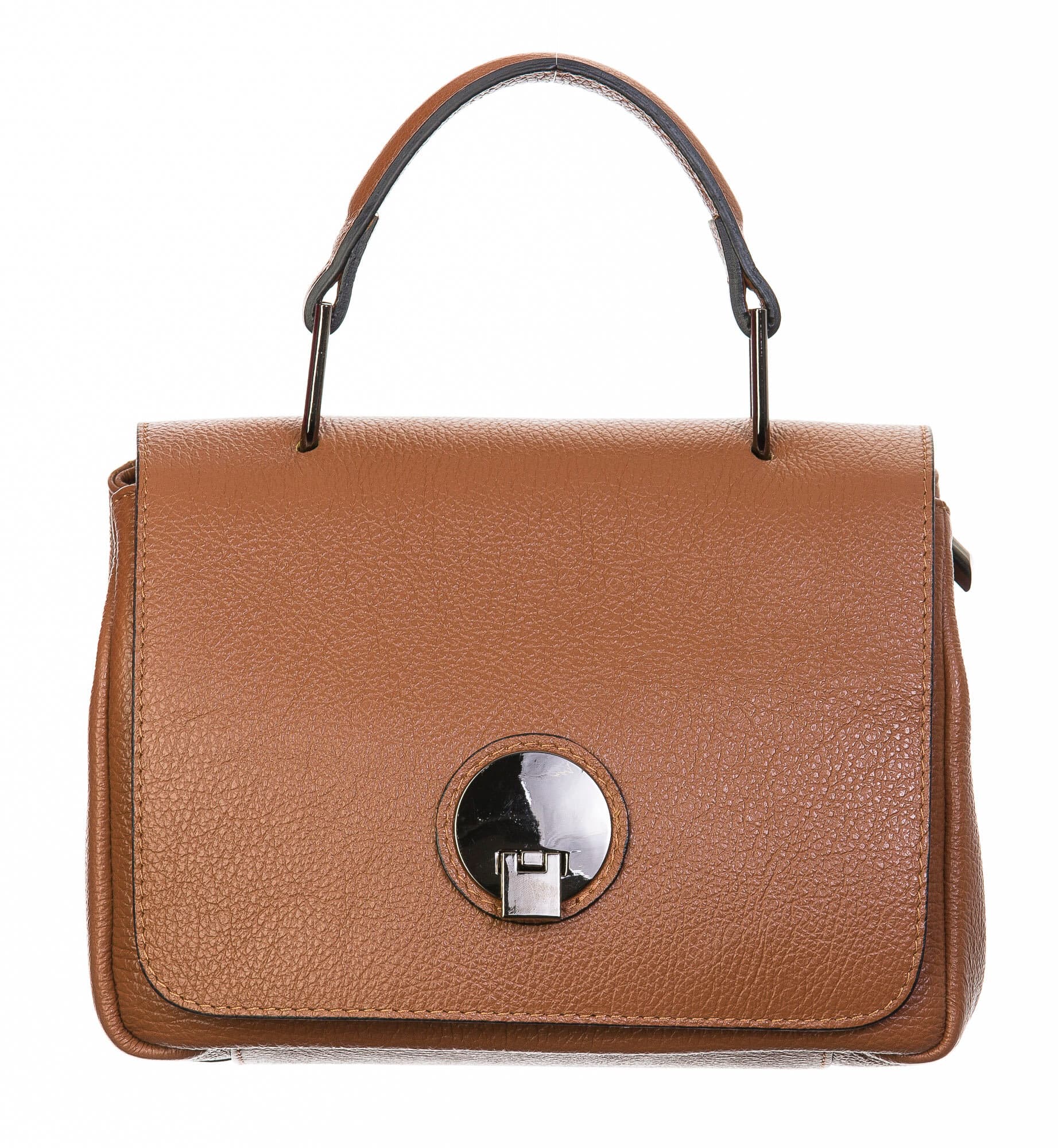 Borsa donna in vera pelle, CHIAROSCURO, mod EVELIN colore marrone, Made in Italy.